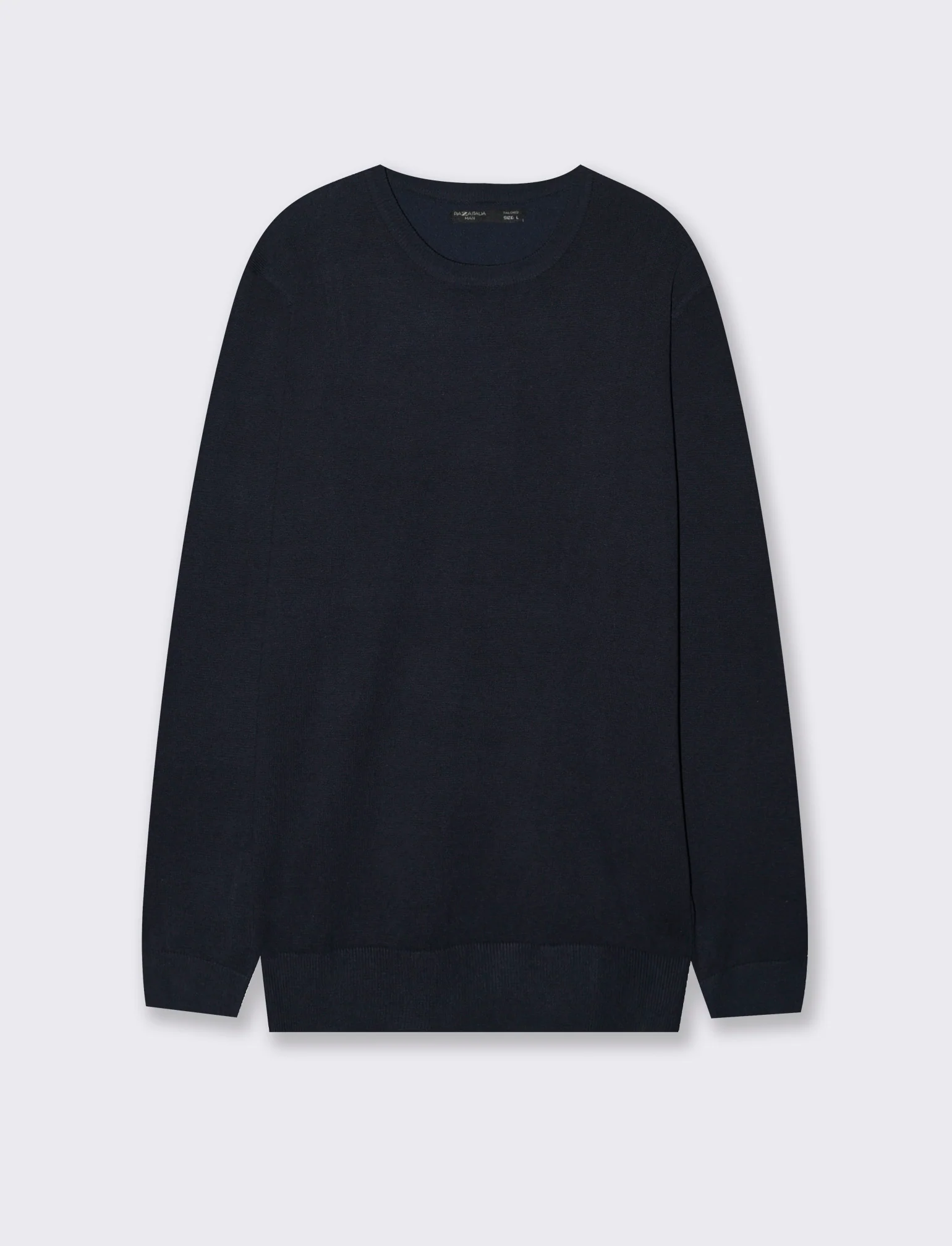 MAGLIA BASIC IN FILATO COMFORT - Blu - Image 2