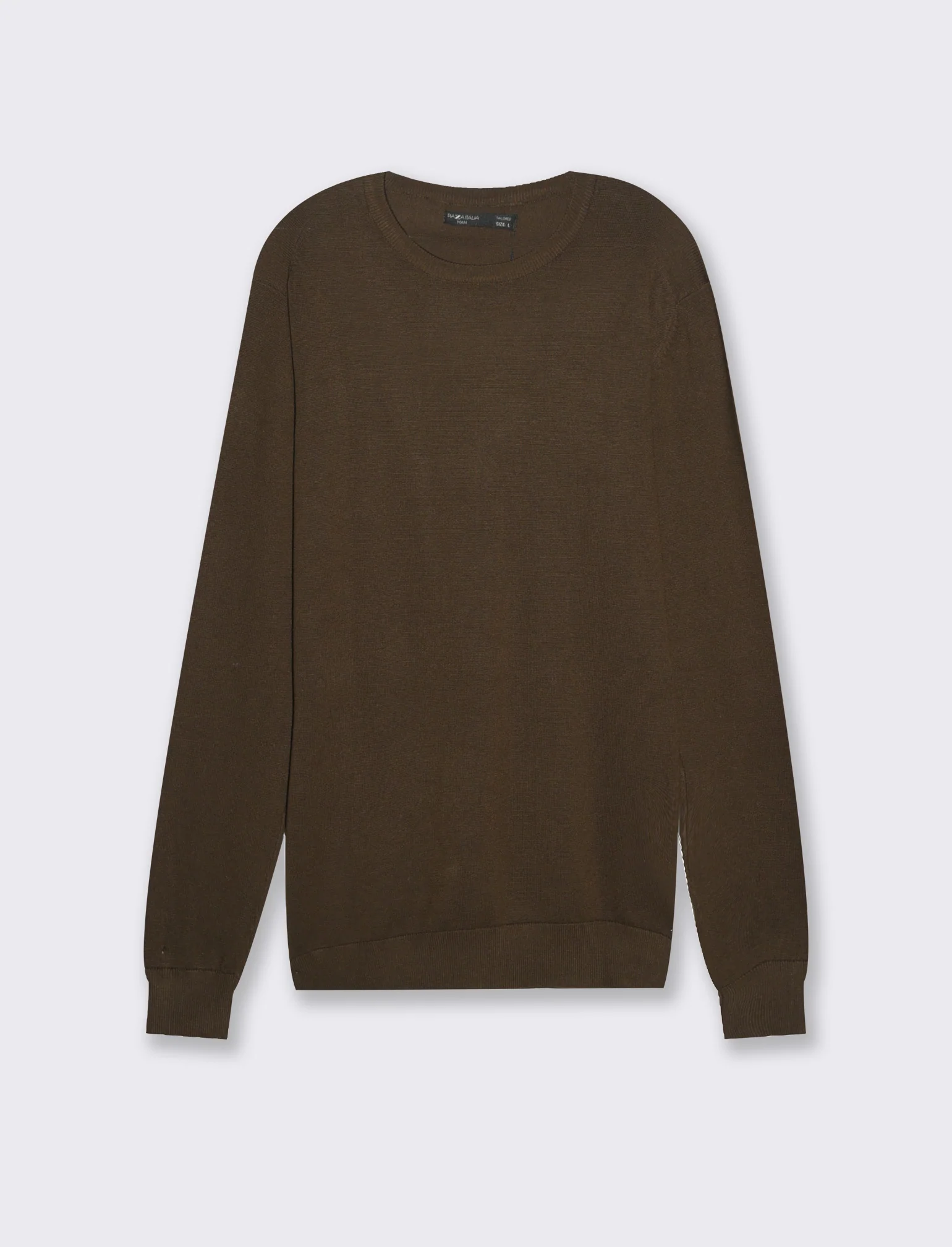 Maglia basic in filato comfort da uomo - Moro