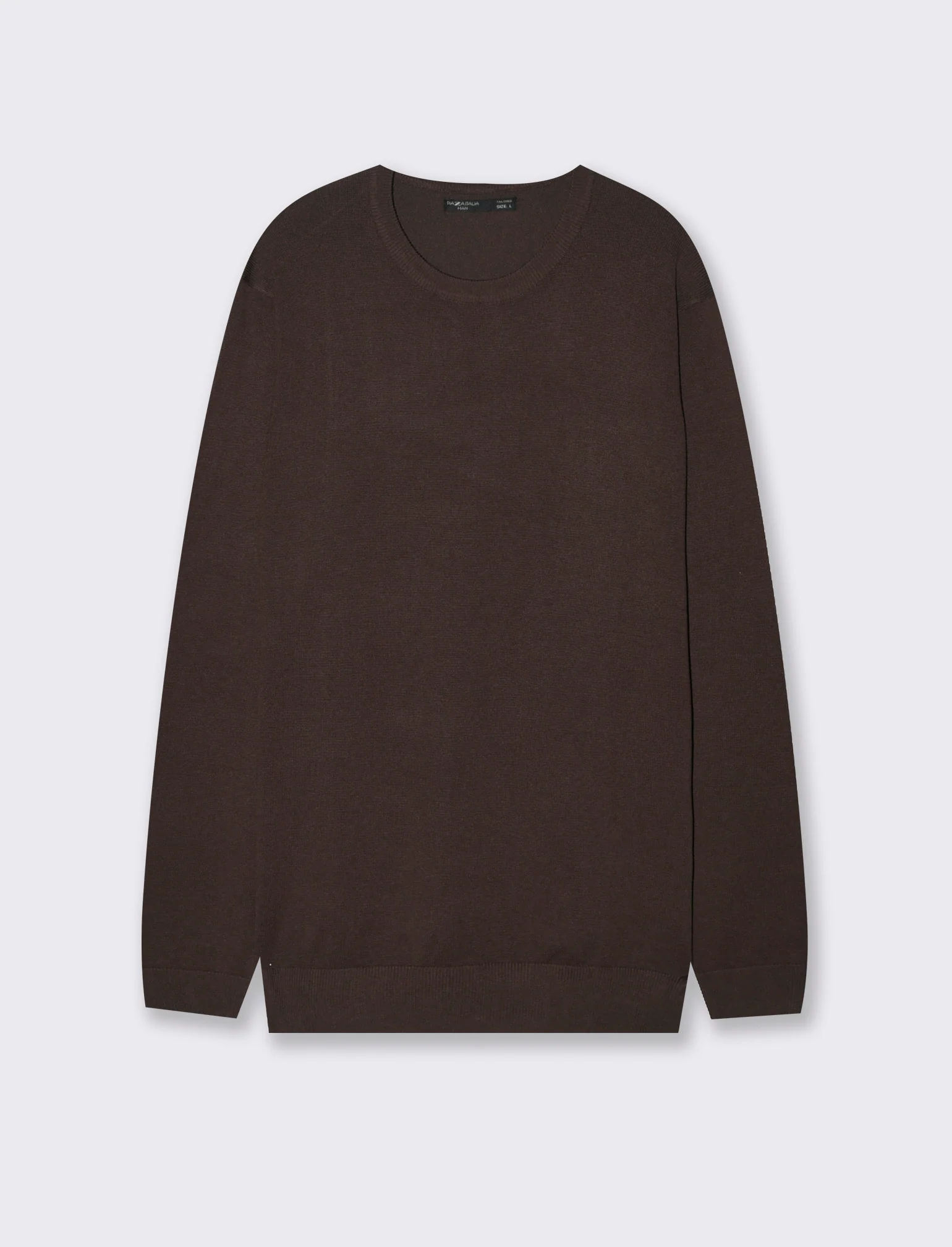 MAGLIA BASIC IN FILATO COMFORT - Moro - Image 2