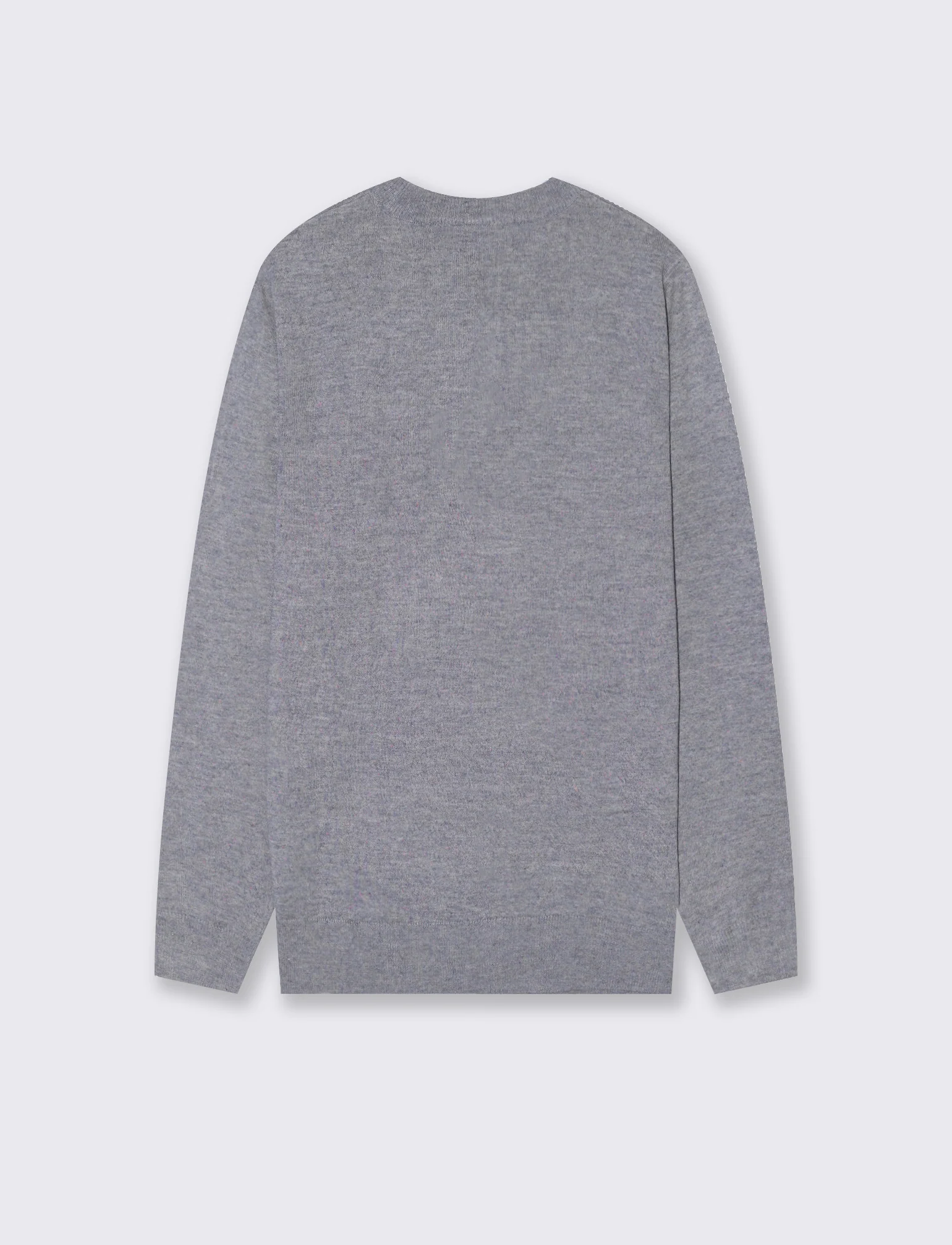 MAGLIA BASIC IN FILATO EFFETTO LANA - Grigio fango - Image 2