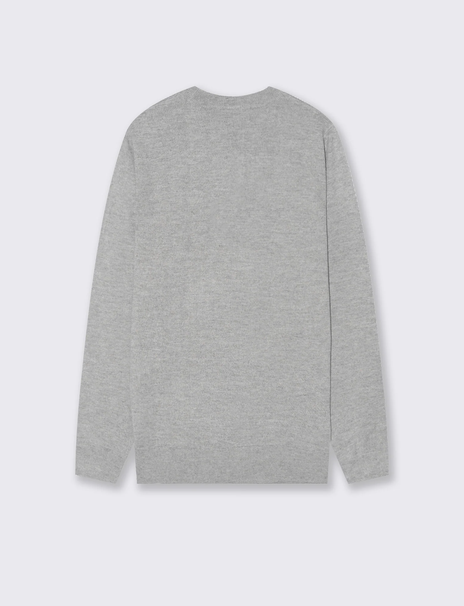 MAGLIA BASIC IN FILATO EFFETTO LANA - Grigio mel. - Image 2