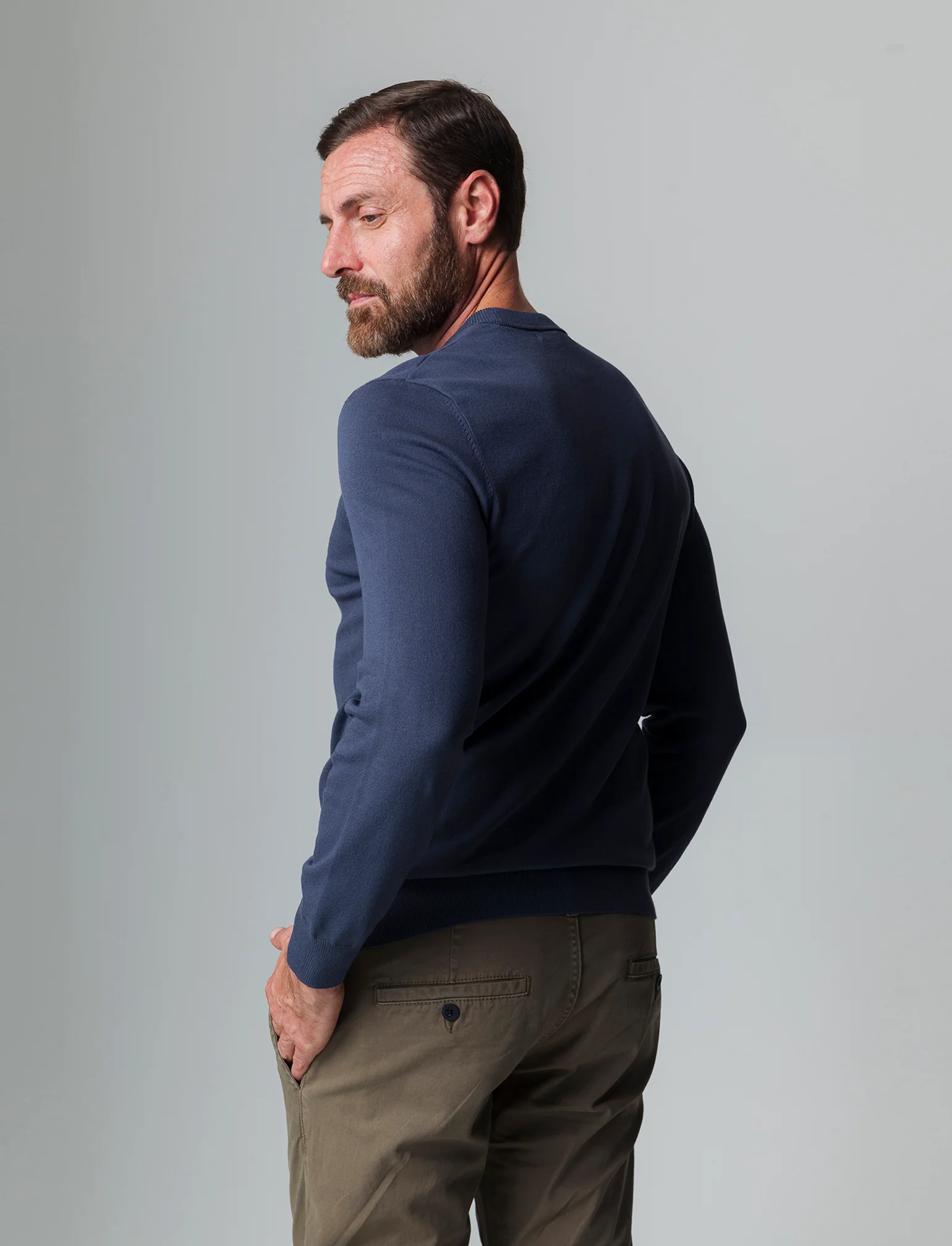 Maglia basic in filato premium da uomo - Avion - Image 2