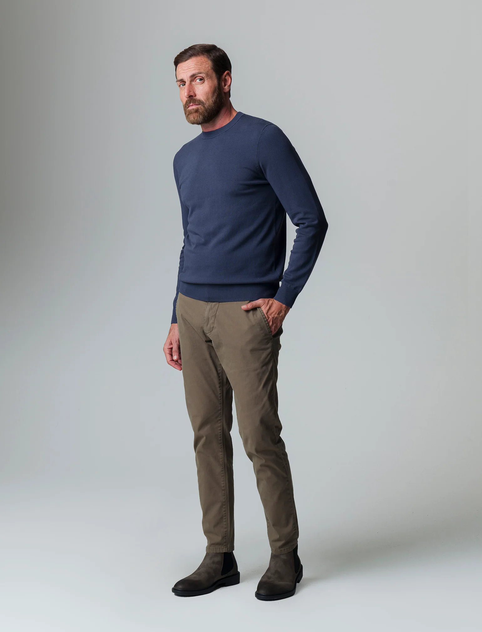 Maglia basic in filato premium da uomo - Avion - Image 6