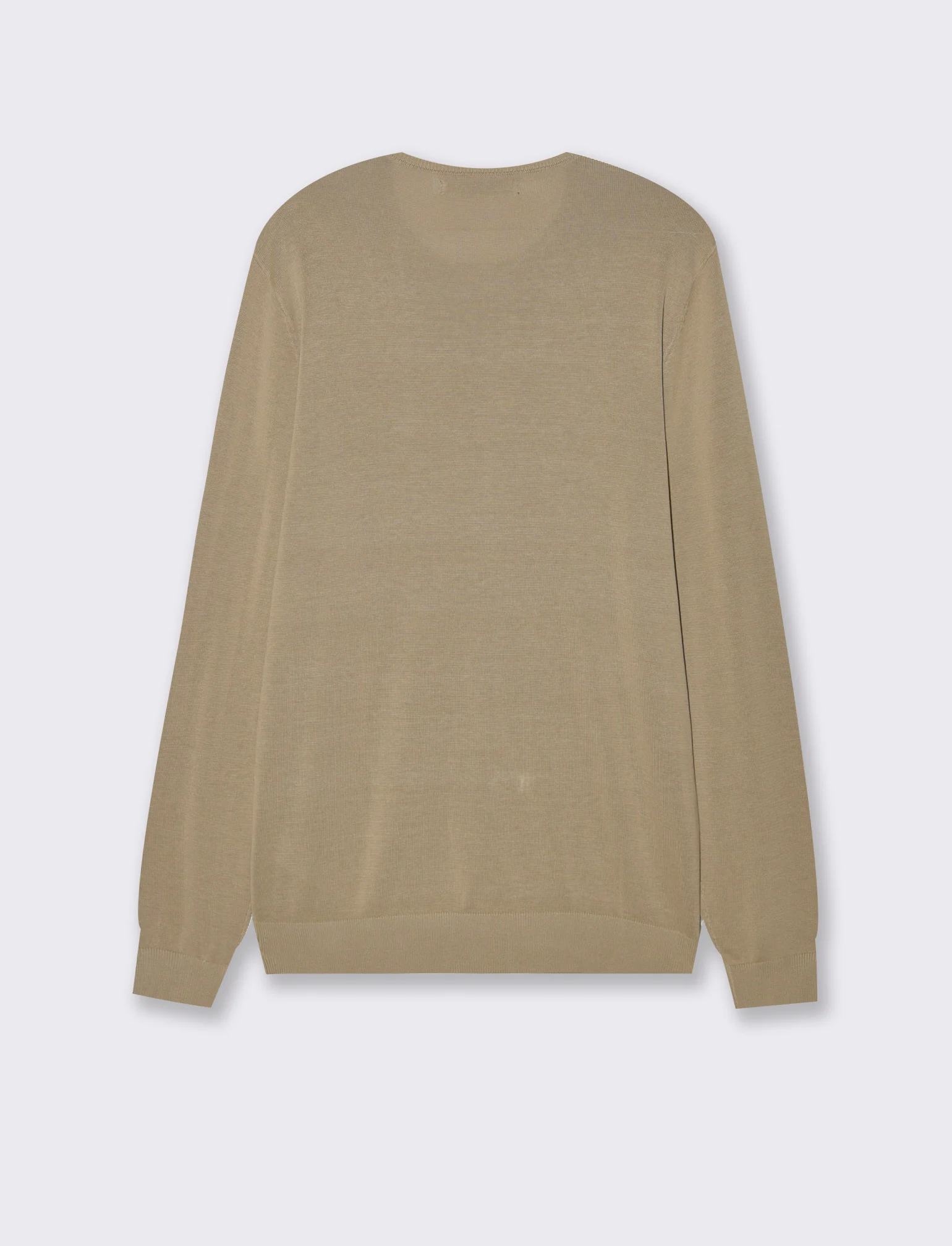 MAGLIA BASIC IN PURO COTONE - Beige - Image 2