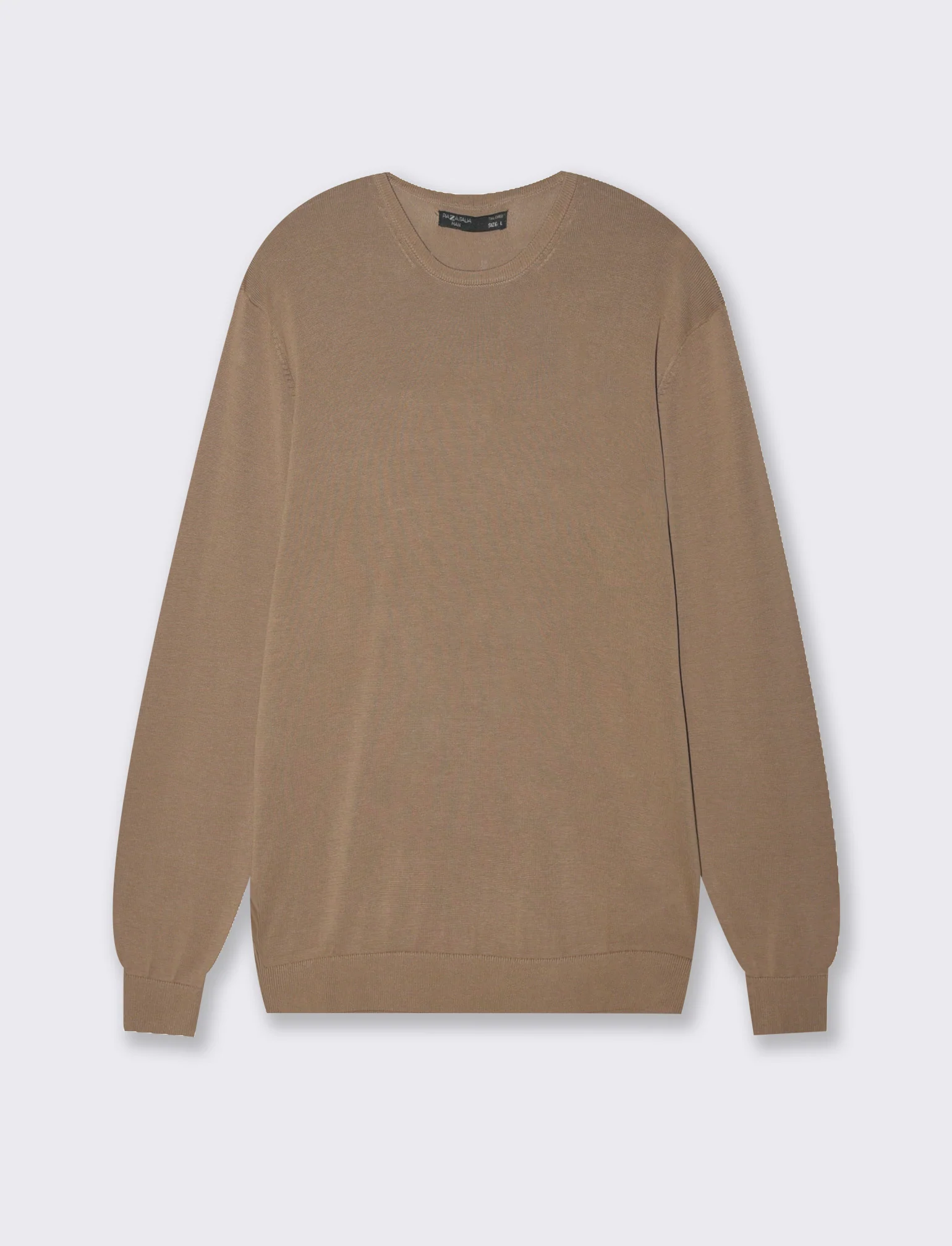 Maglia basic in puro cotone da uomo - Grigio tortora