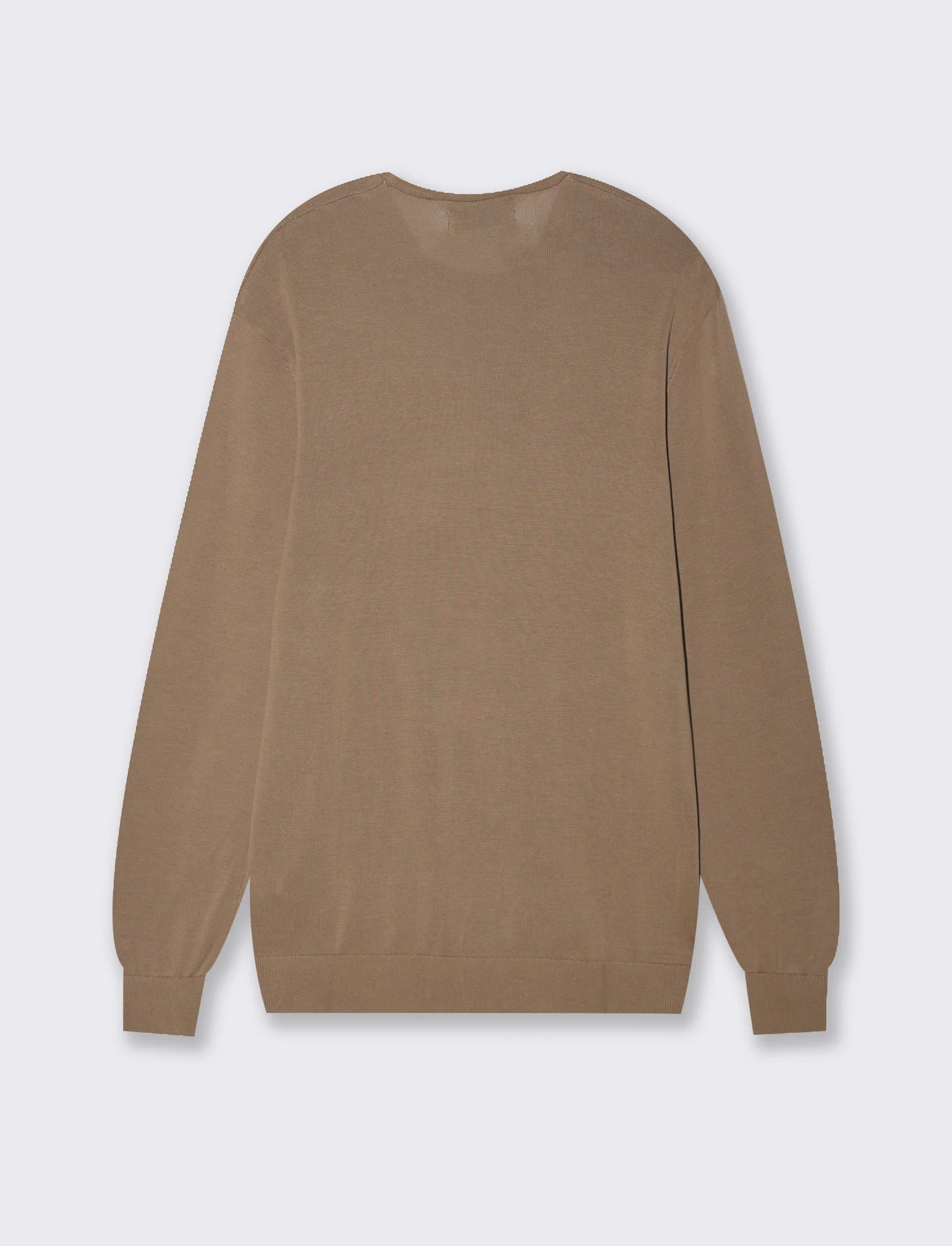 Maglia basic in puro cotone da uomo - Grigio tortora - Image 2