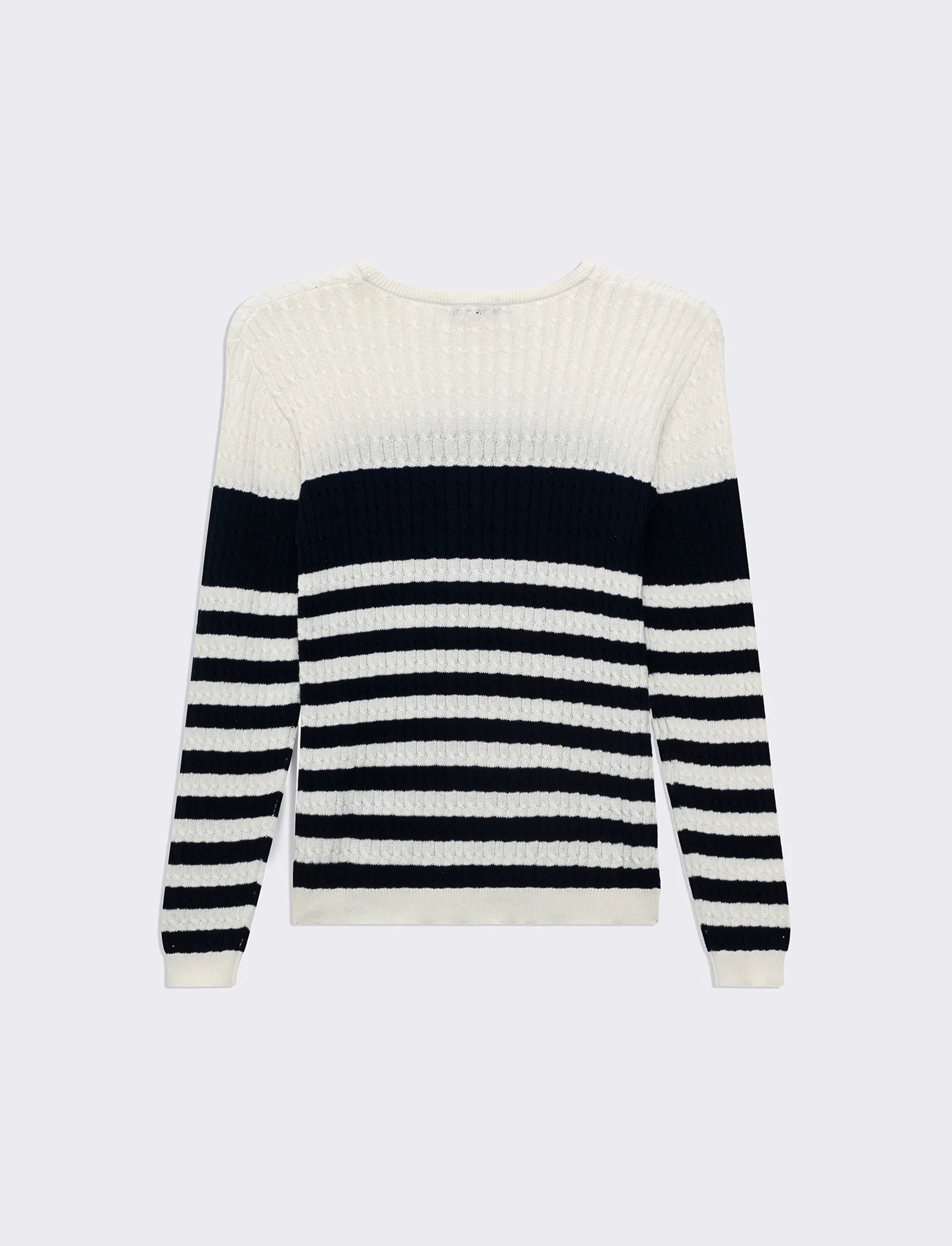 Maglia basica giro collo a trecce da donna - var 1 - Image 5