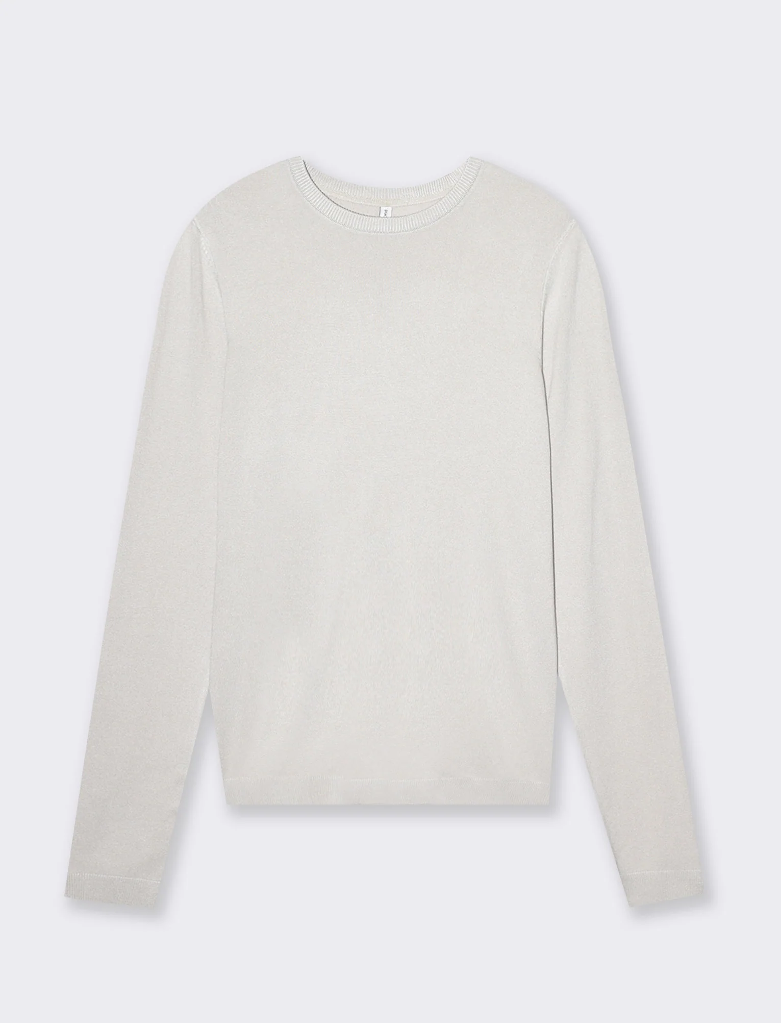 Maglia basica giro collo da donna - Sabbia