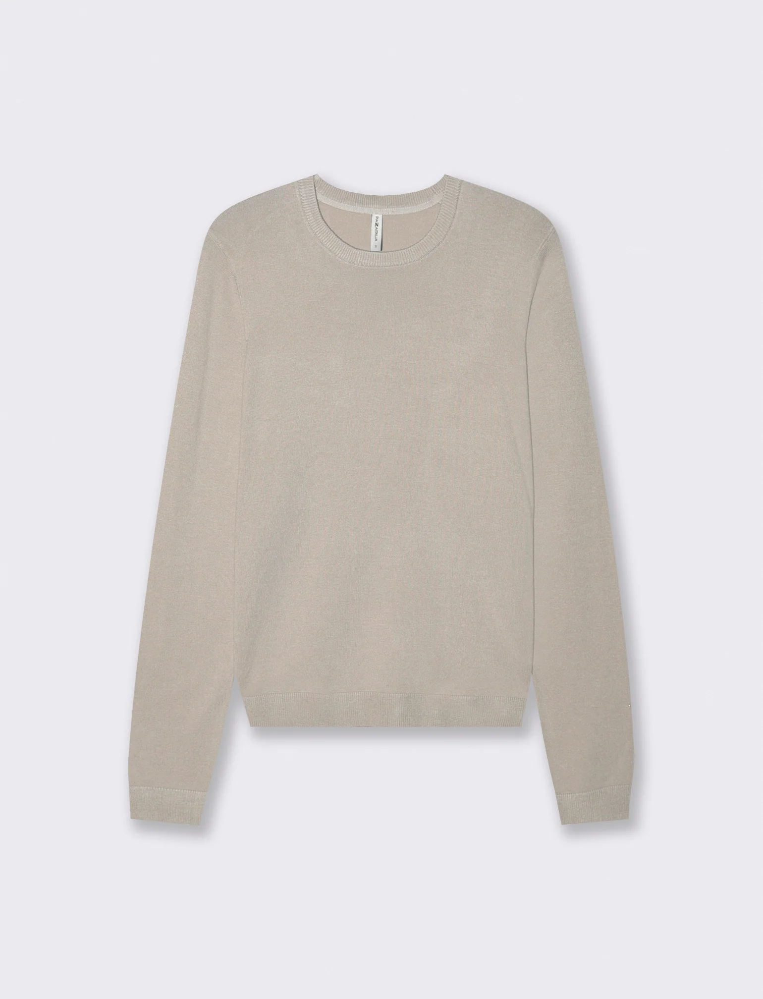 Maglia Basica Manica Lunga a Coste - Beige grano