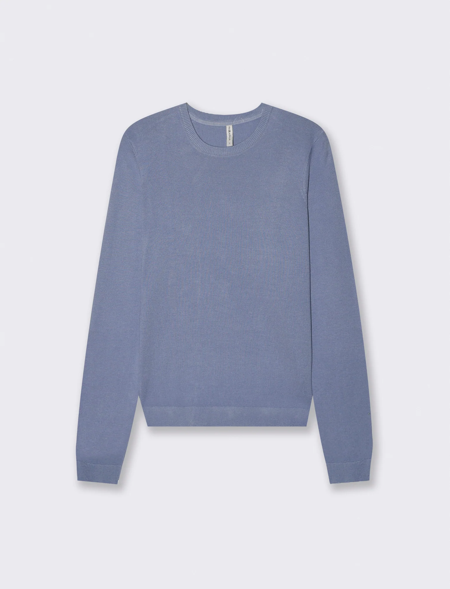 Maglia Basica Manica Lunga a Coste - Denim