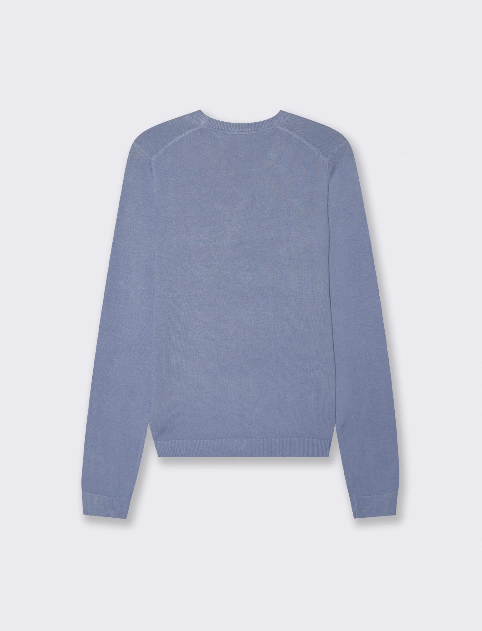 Maglia Basica Manica Lunga a Coste - Denim - Image 2
