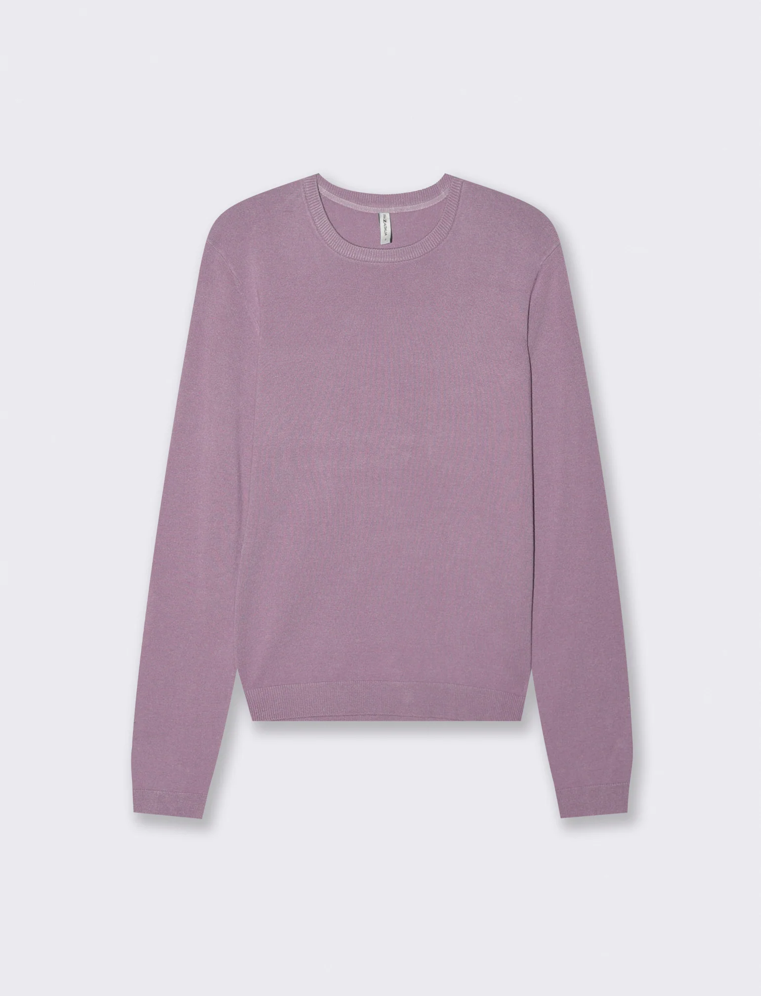 Maglia Basica Manica Lunga a Coste - Viola glicine