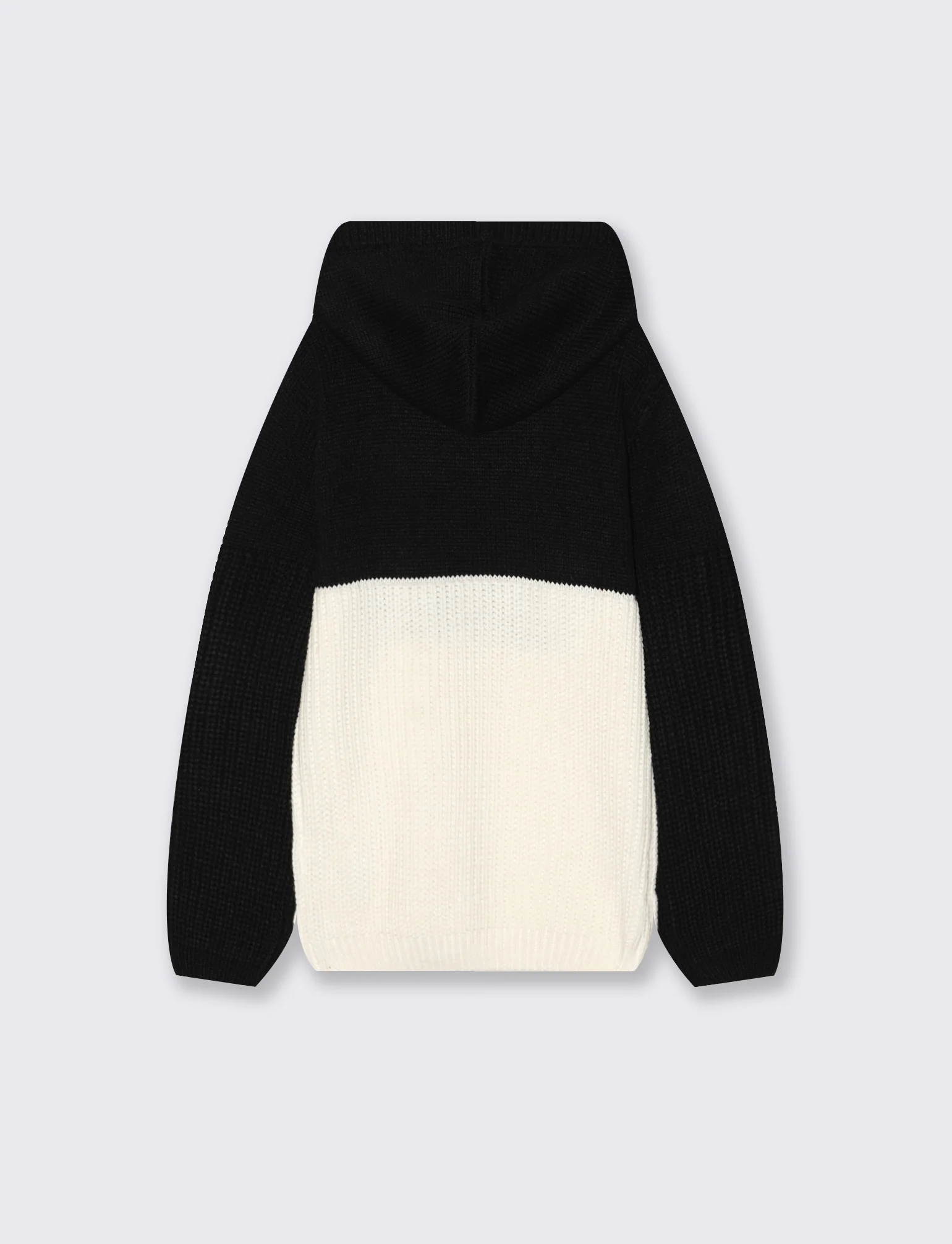MAGLIA BICOLOR IN  JACQUARD - Nero - Image 2