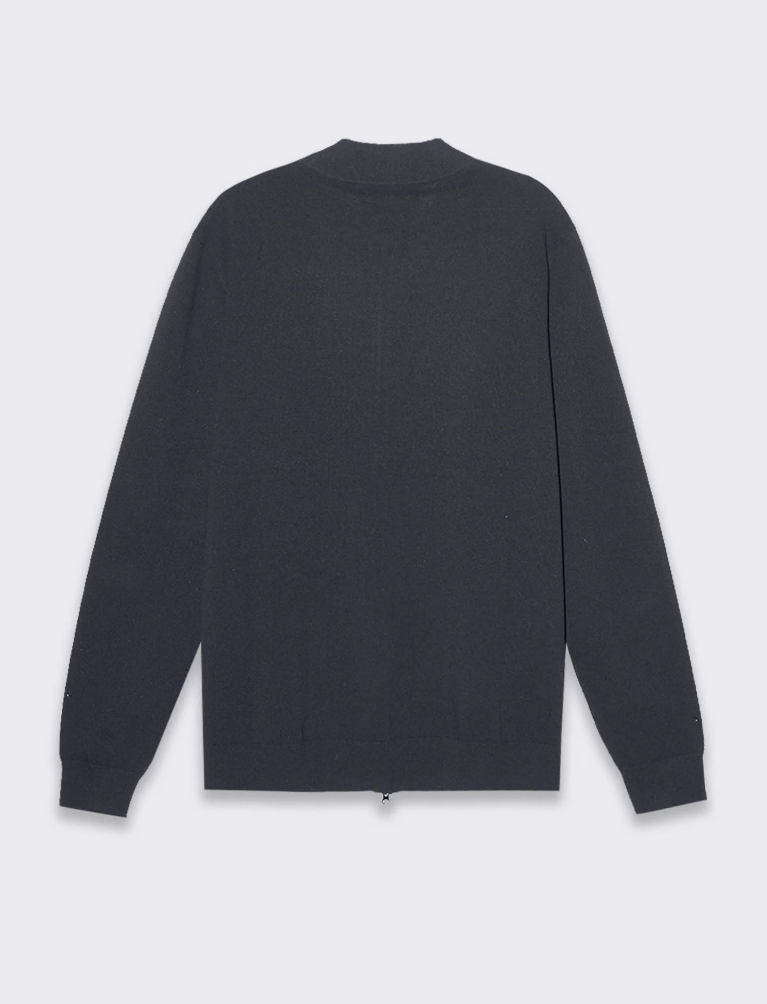 Maglia cardigan collo bomber in filato premium da uomo - Avion - Image 3