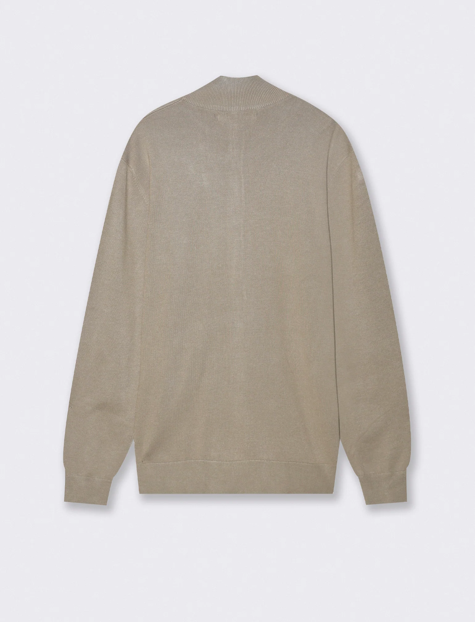 MAGLIA CARDIGAN CON BOTTONI E CERNIERA - Beige - Image 5