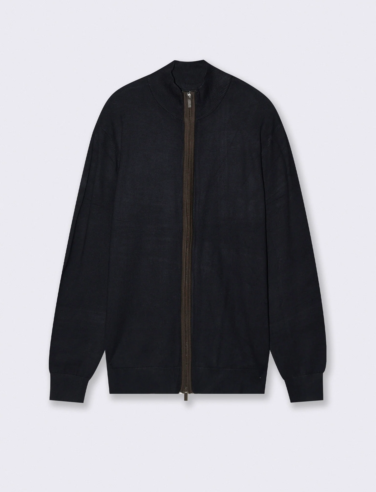 MAGLIA CARDIGAN CON BOTTONI E CERNIERA - Blu