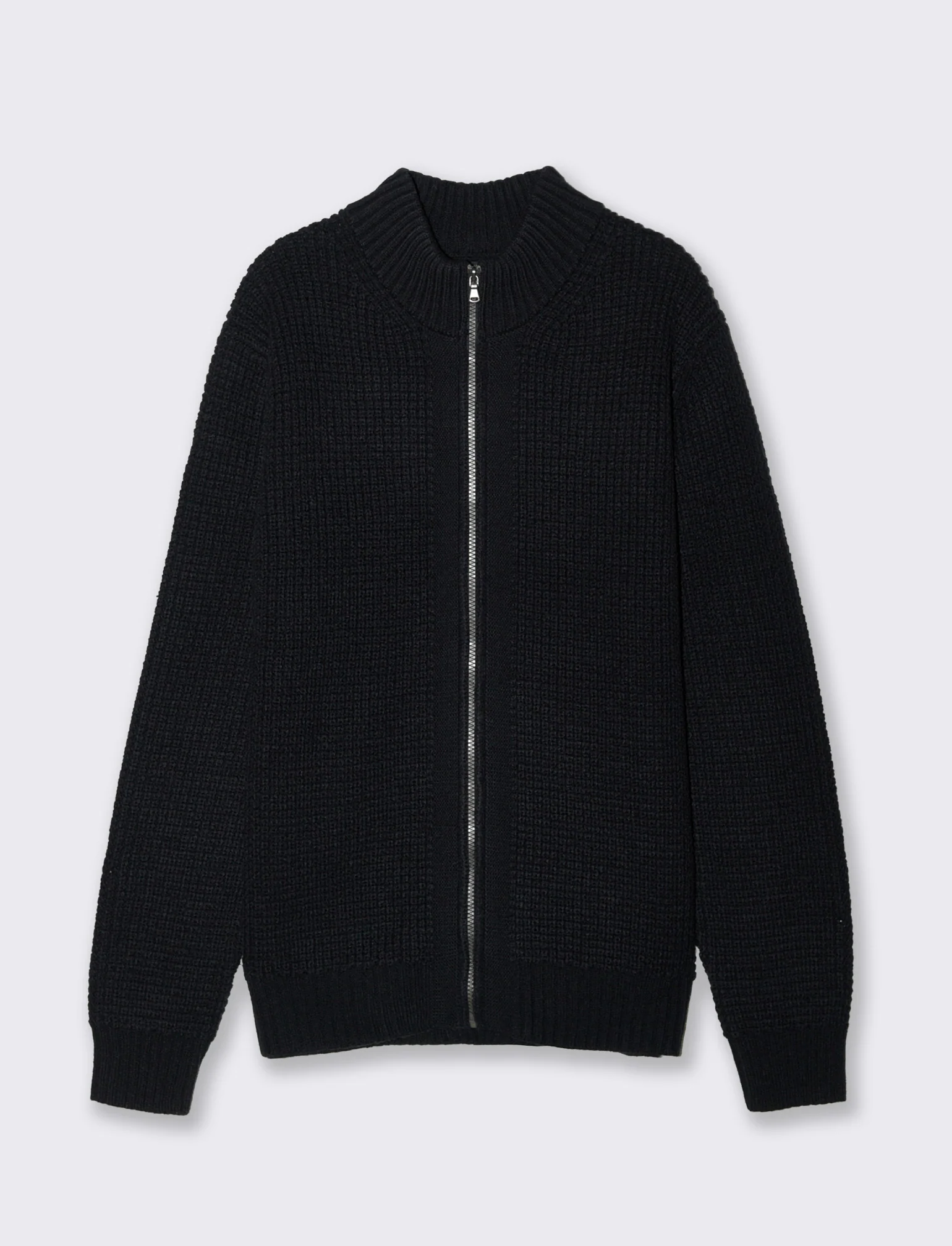 MAGLIA  CARDIGAN CON CERNIERA - Blu