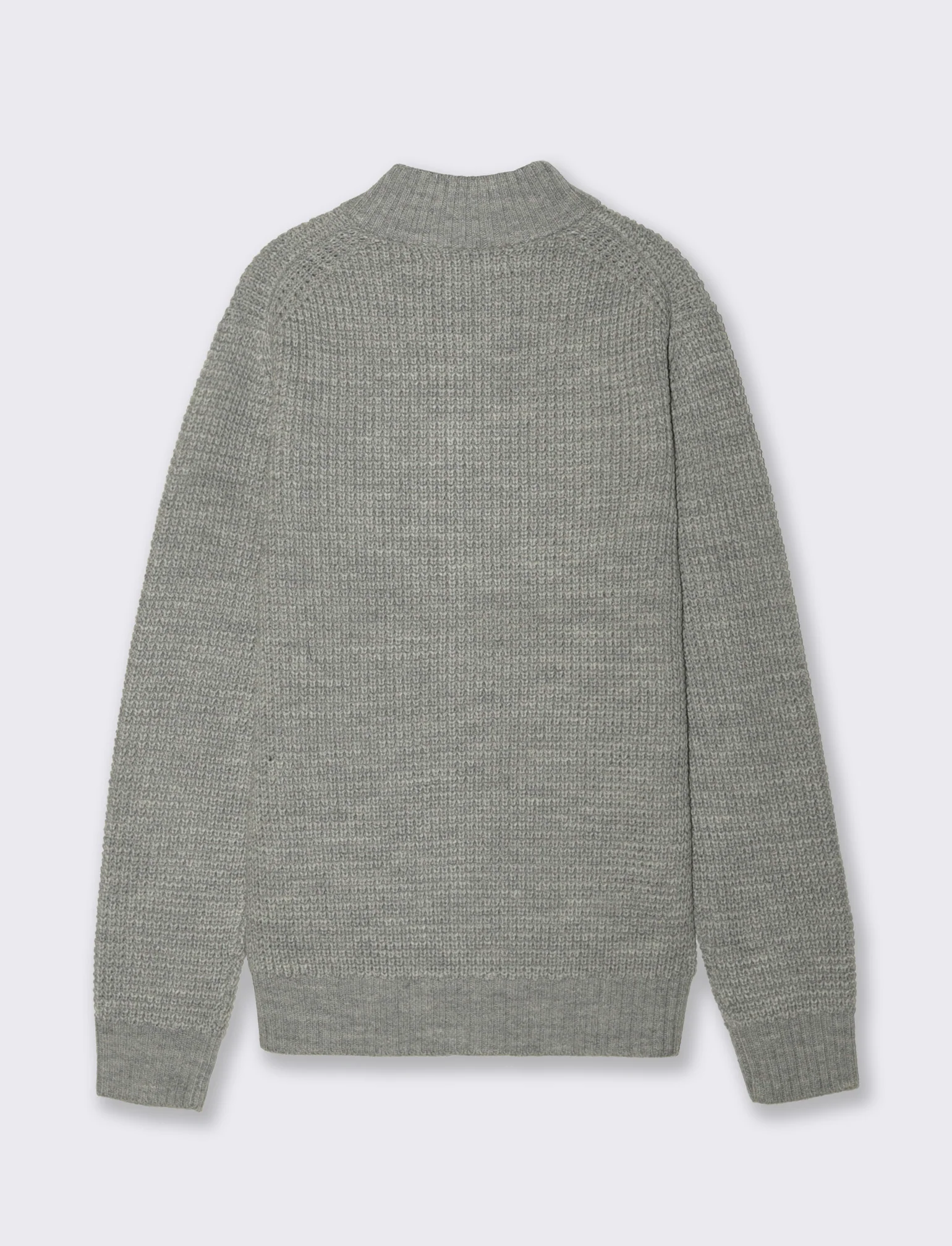 MAGLIA CARDIGAN CON CERNIERA - Grigio mel. - Image 2