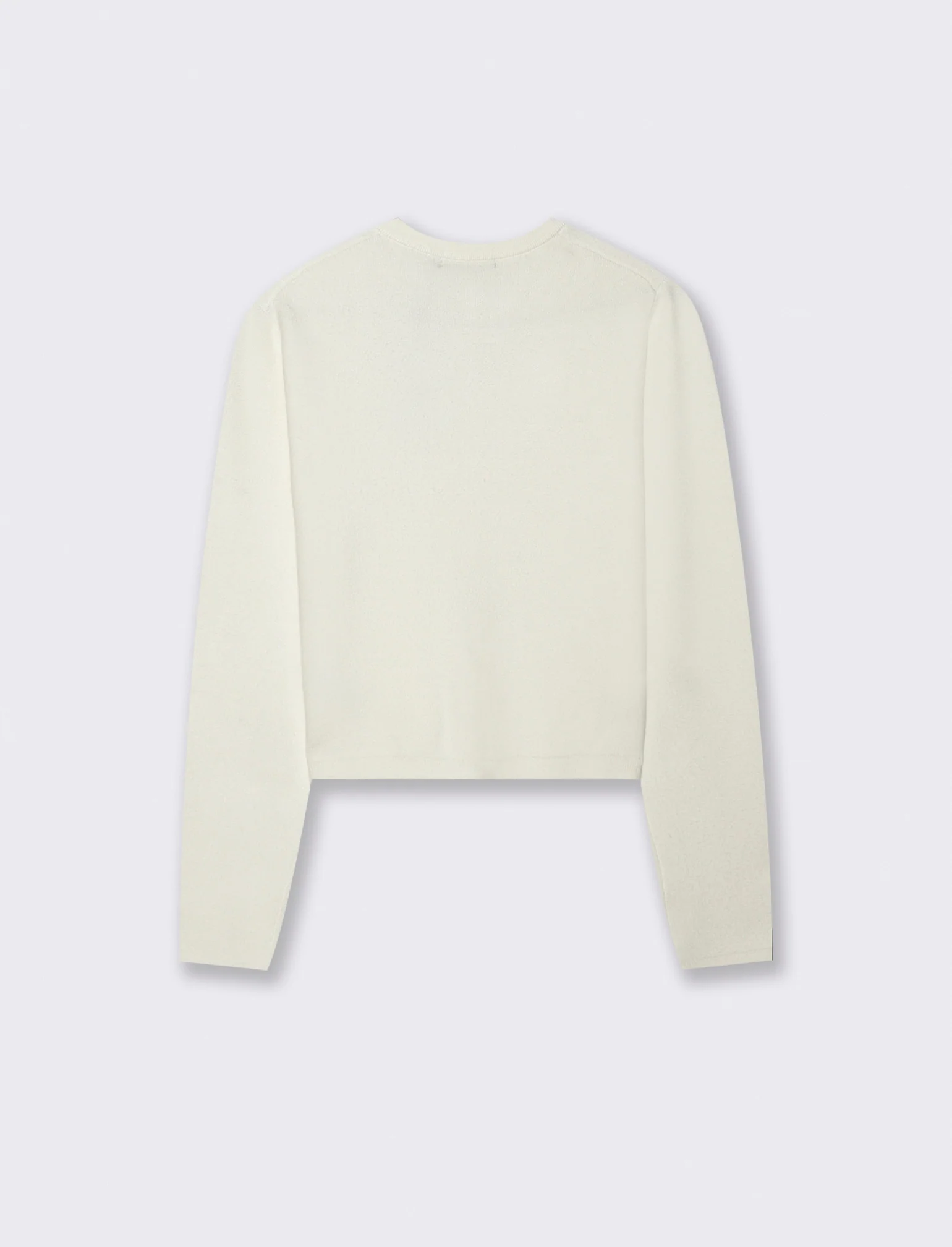 MAGLIA CARDIGAN CORTO CON TASCHE - Avorio