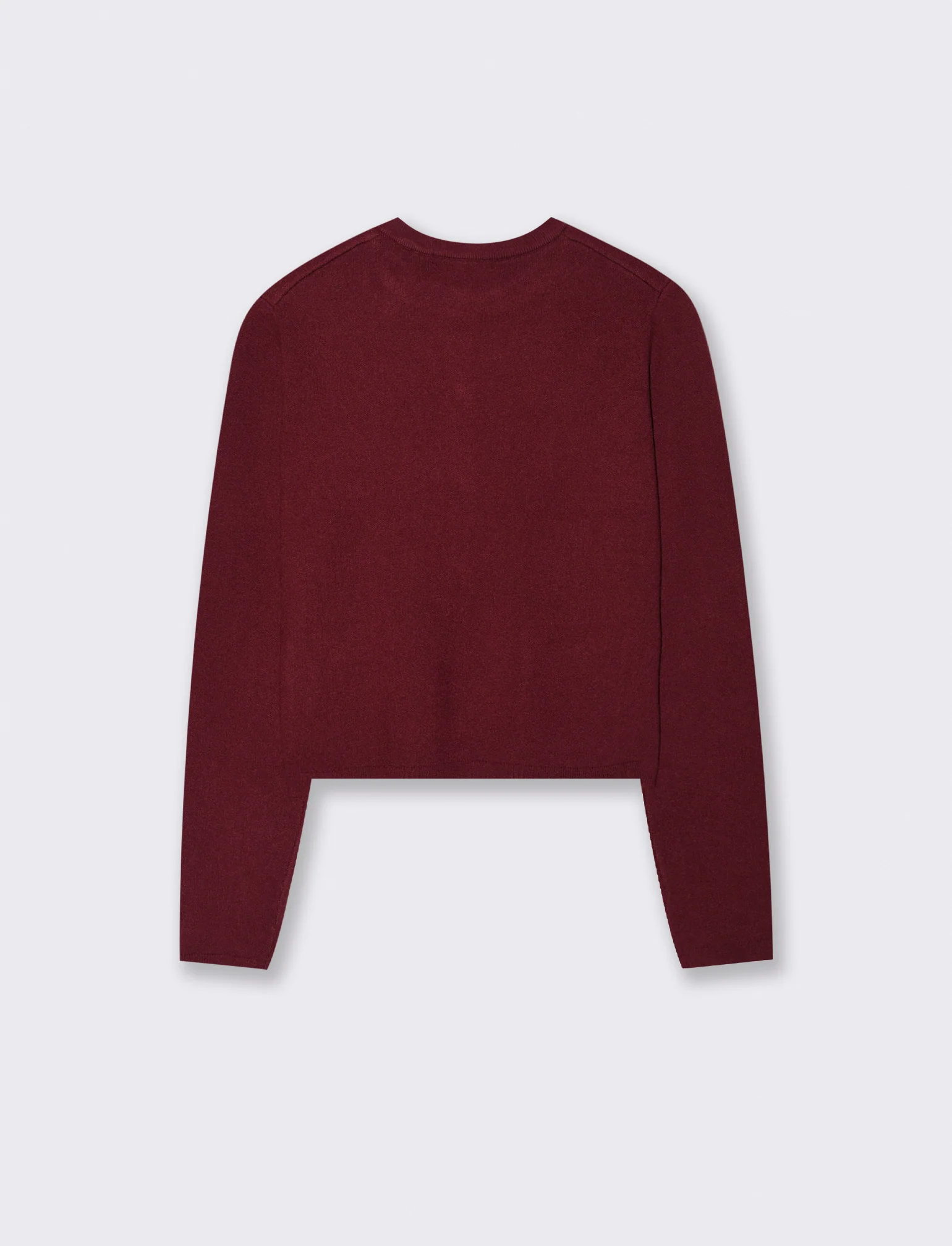 MAGLIA CARDIGAN CORTO CON TASCHE - Vinaccia - Image 2