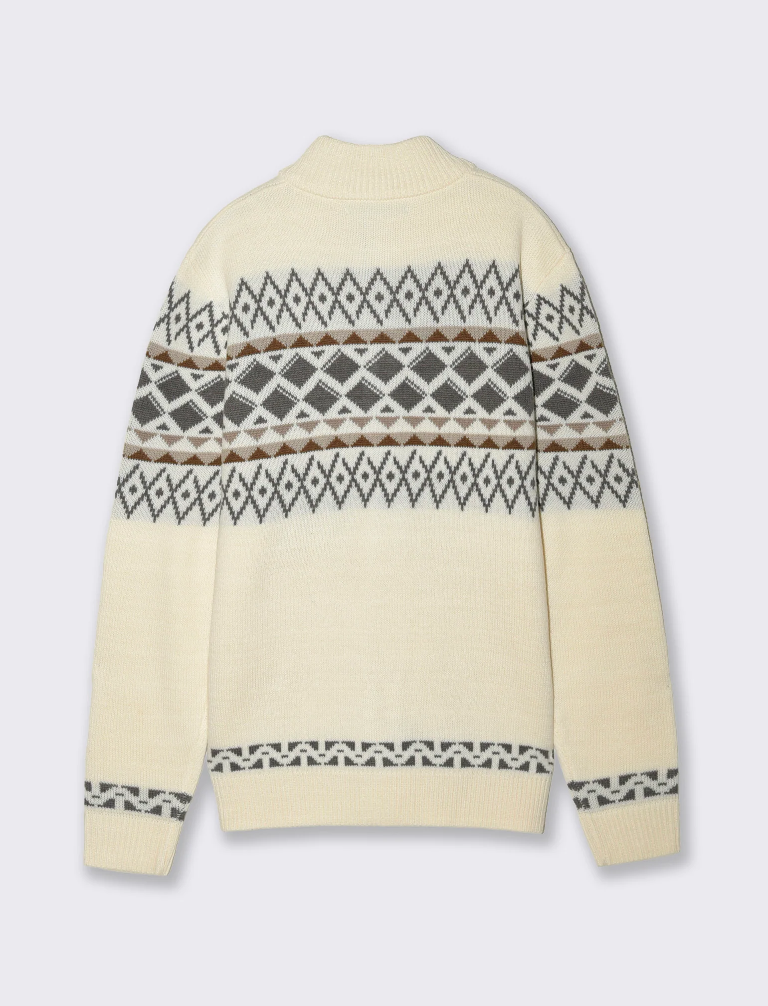 MAGLIA CARDIGAN FANTASIA JACQUARD - Bianco - Image 2