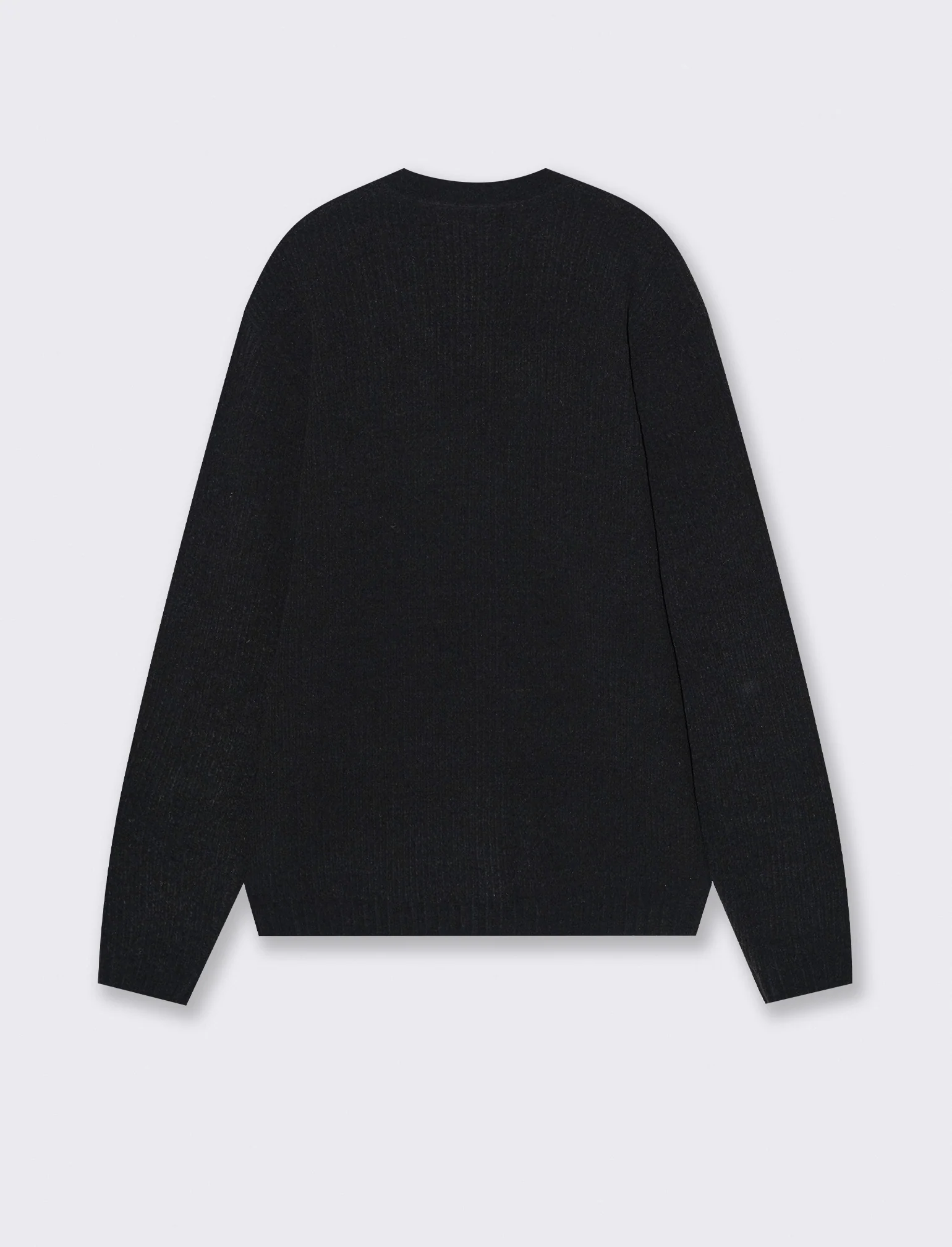 MAGLIA CARDIGAN IN CINIGLIA A COSTE - Nero - Image 2