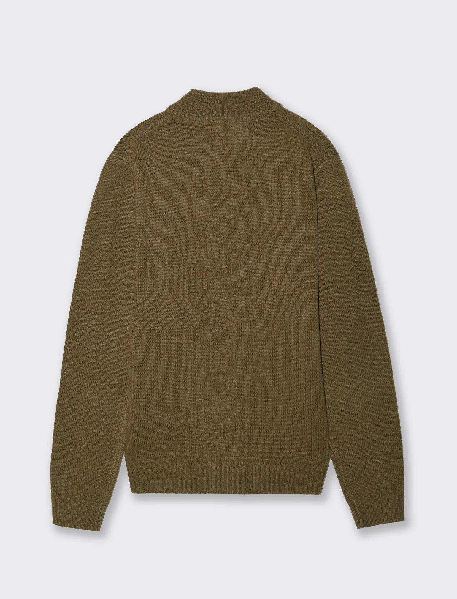 MAGLIA CARDIGAN JACQUARD A TRECCE - Grigio fango - Image 2