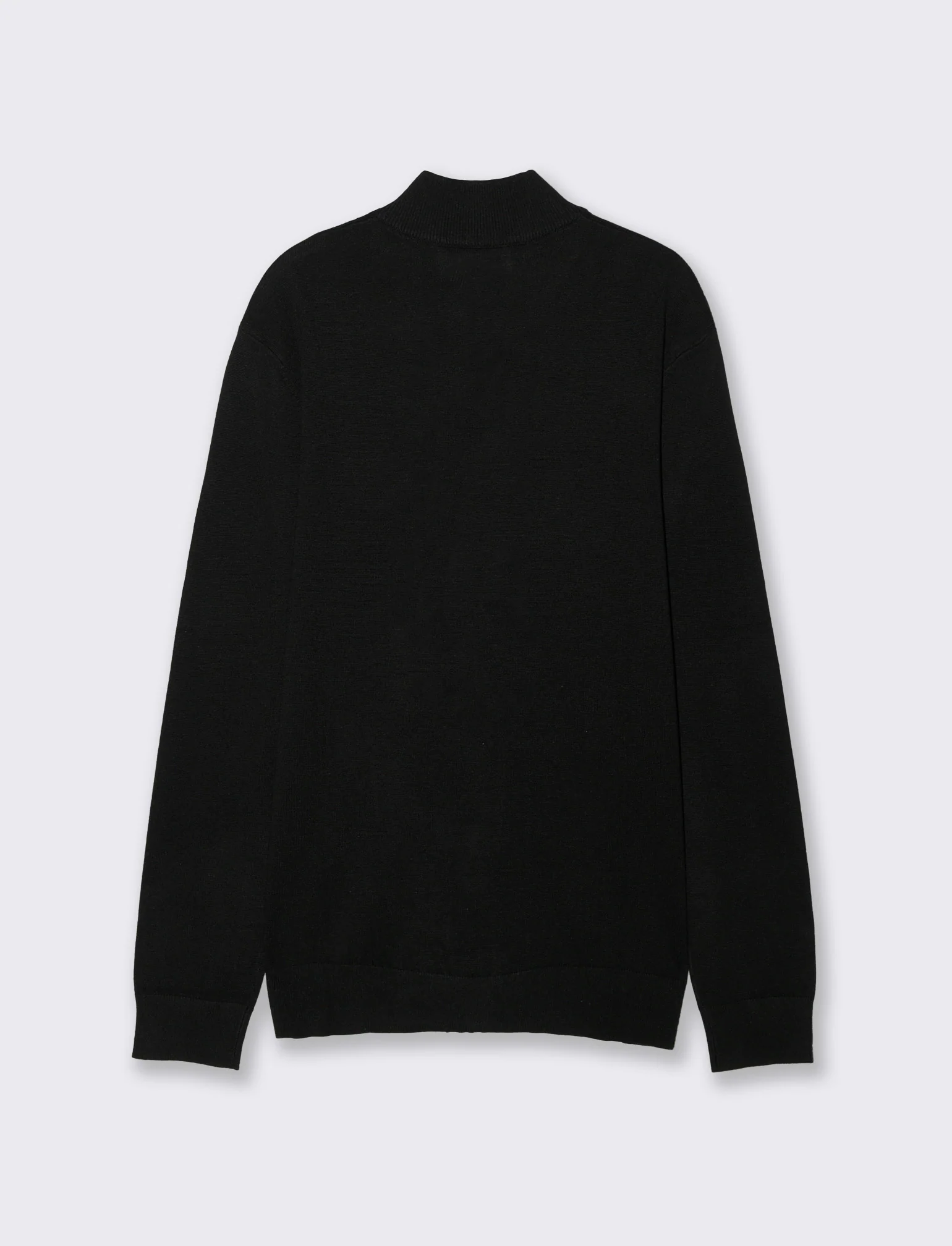 Maglia Cardigan Mezzo Collo Premium - Nero - Image 2
