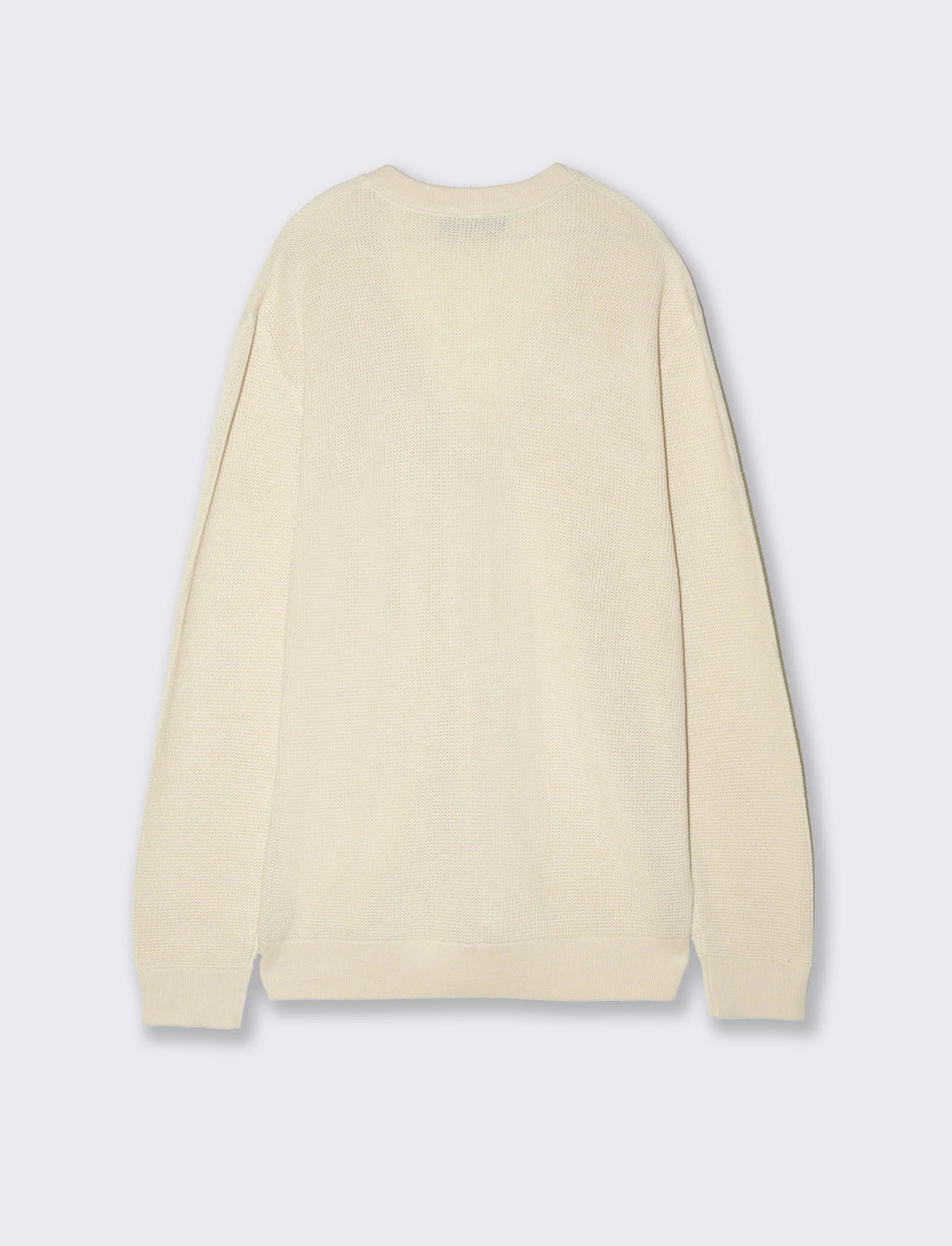 Maglia cardigan strutturata da uomo - Beige ecru - Image 3