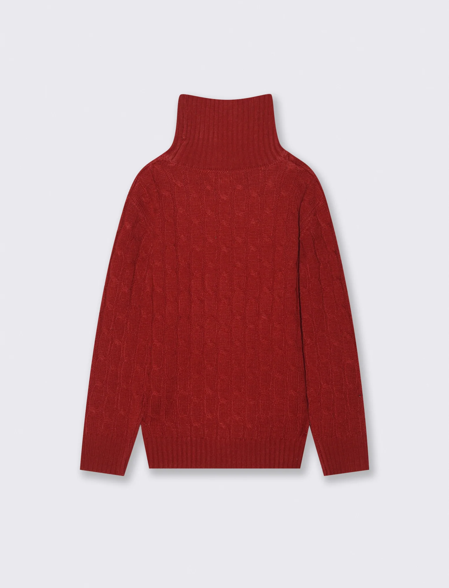 Maglia collo alto a traccia. - Rosso - Image 2