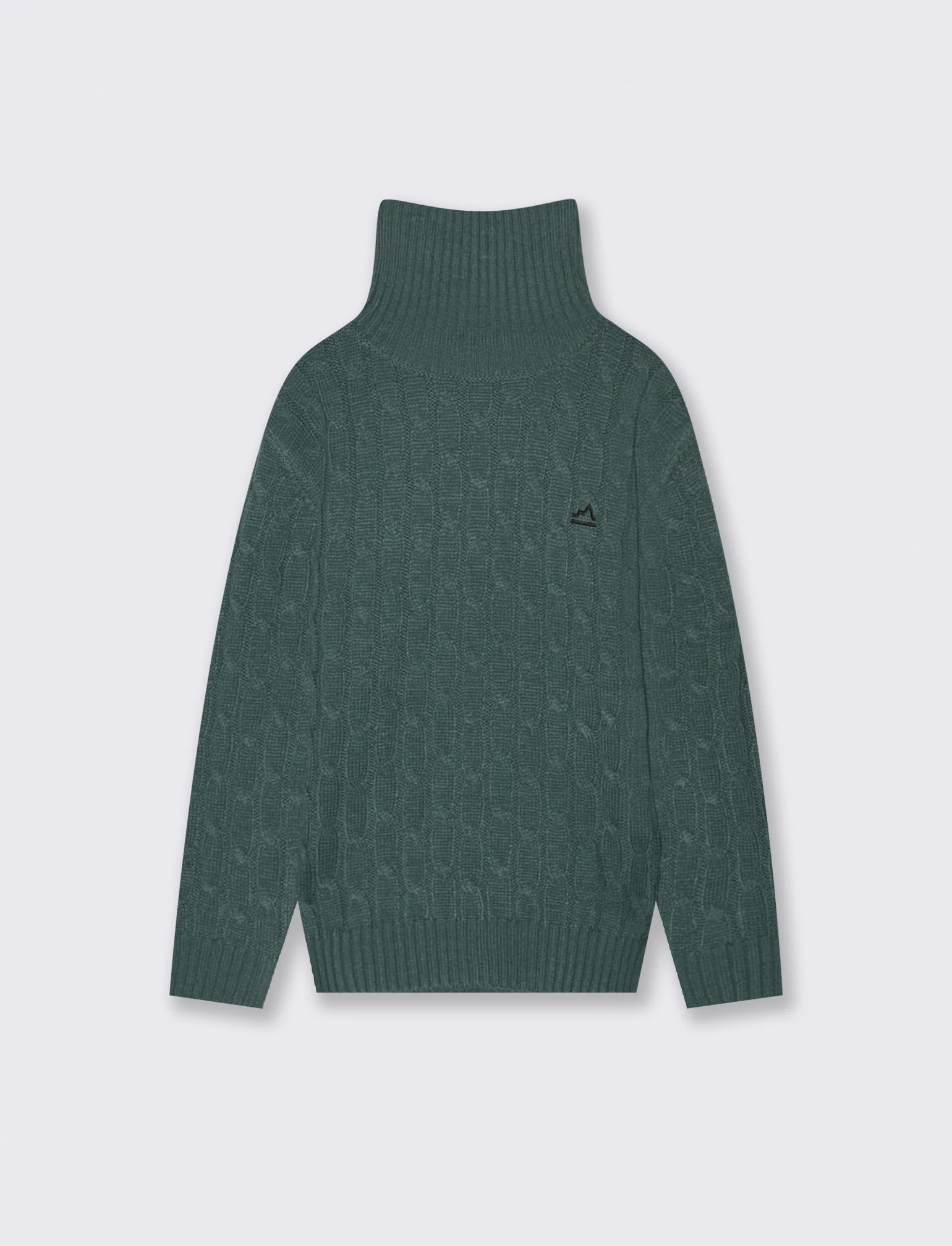 Maglia collo alto a traccia. - Verde - Image 4