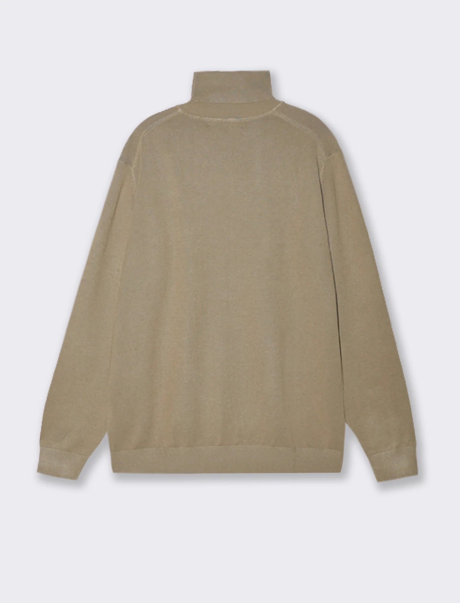 MAGLIA COLLO ALTO BASIC - Beige - Image 2