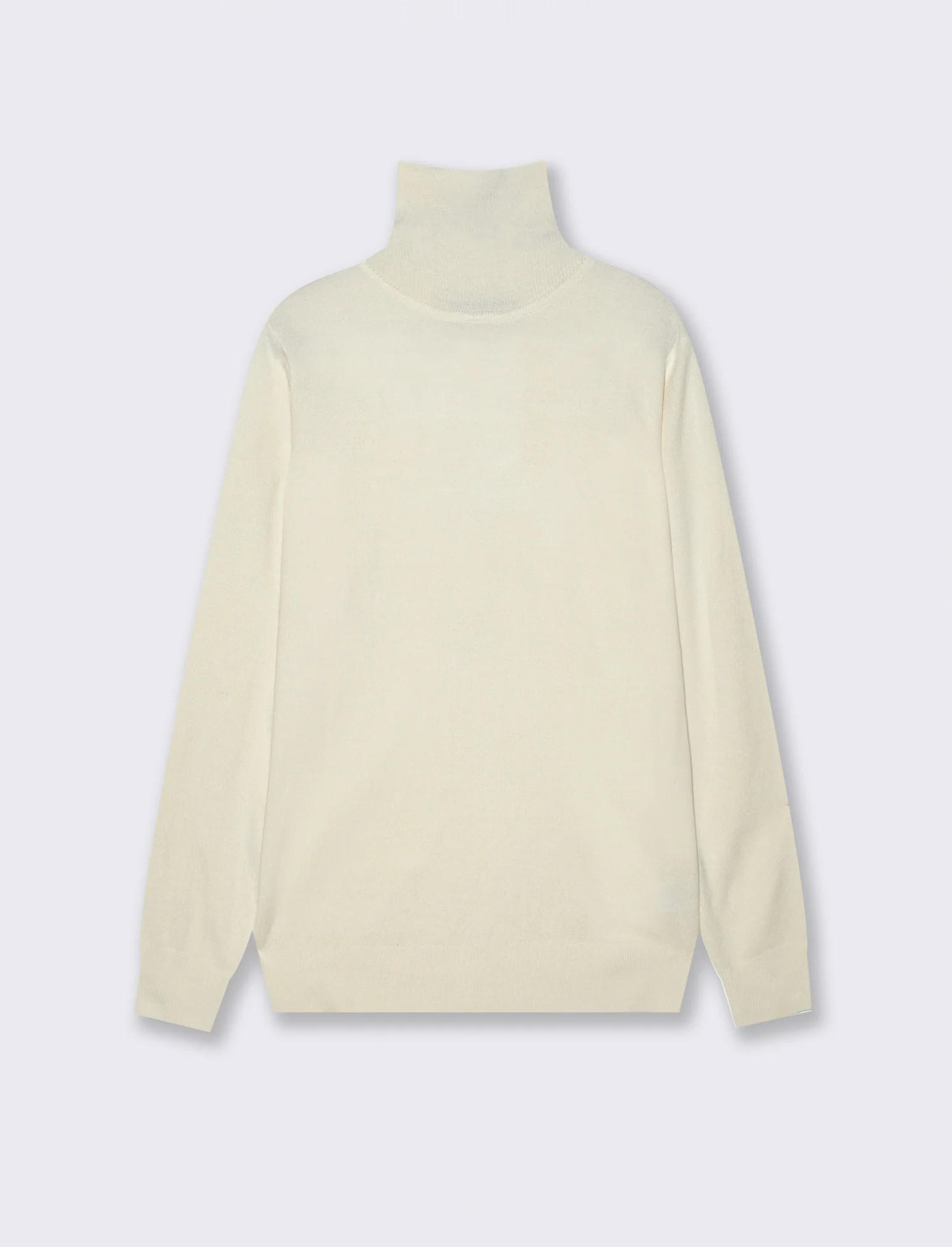 MAGLIA COLLO ALTO BASIC - Beige ecru - Image 2