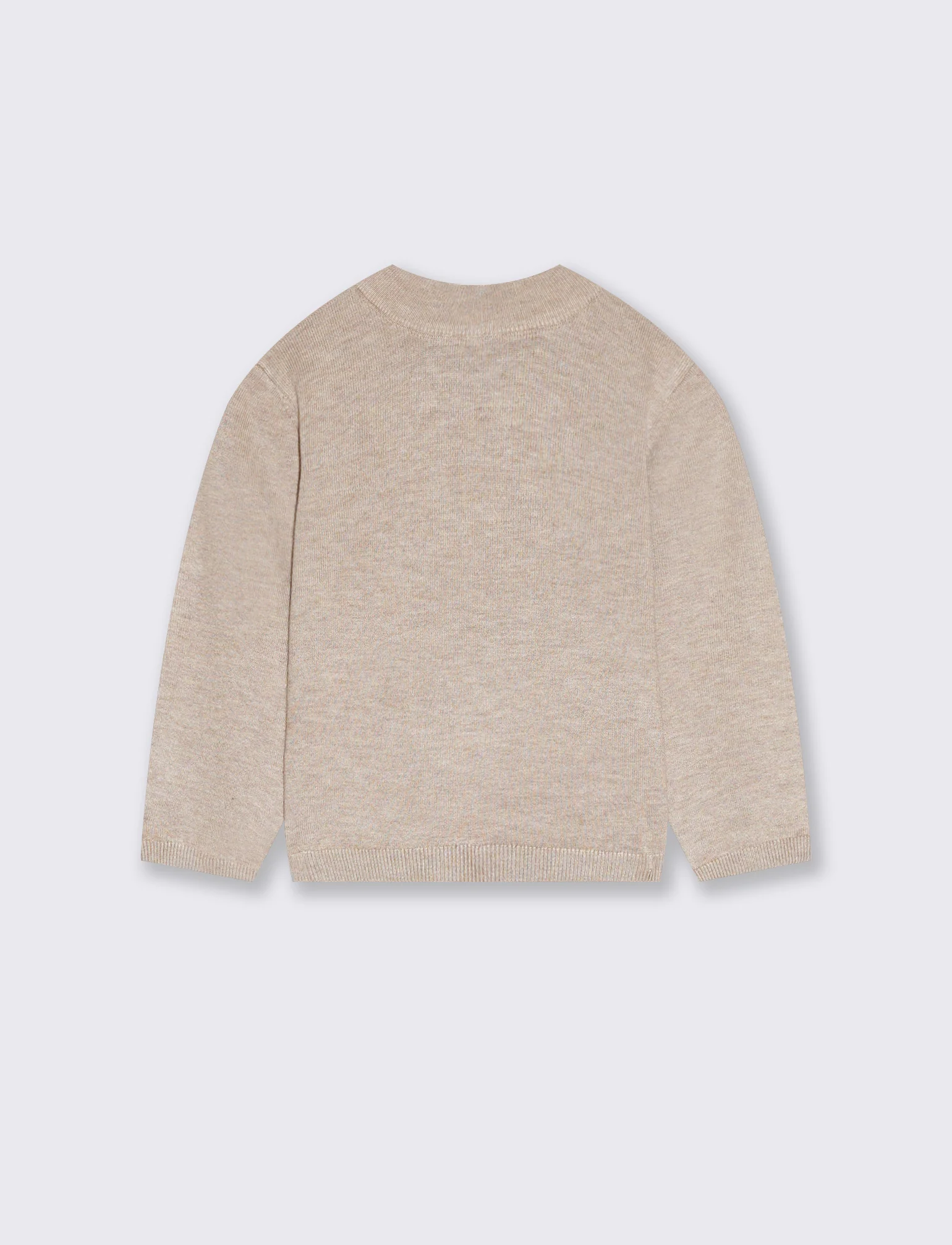 Maglia collo alto - Beige - Image 2