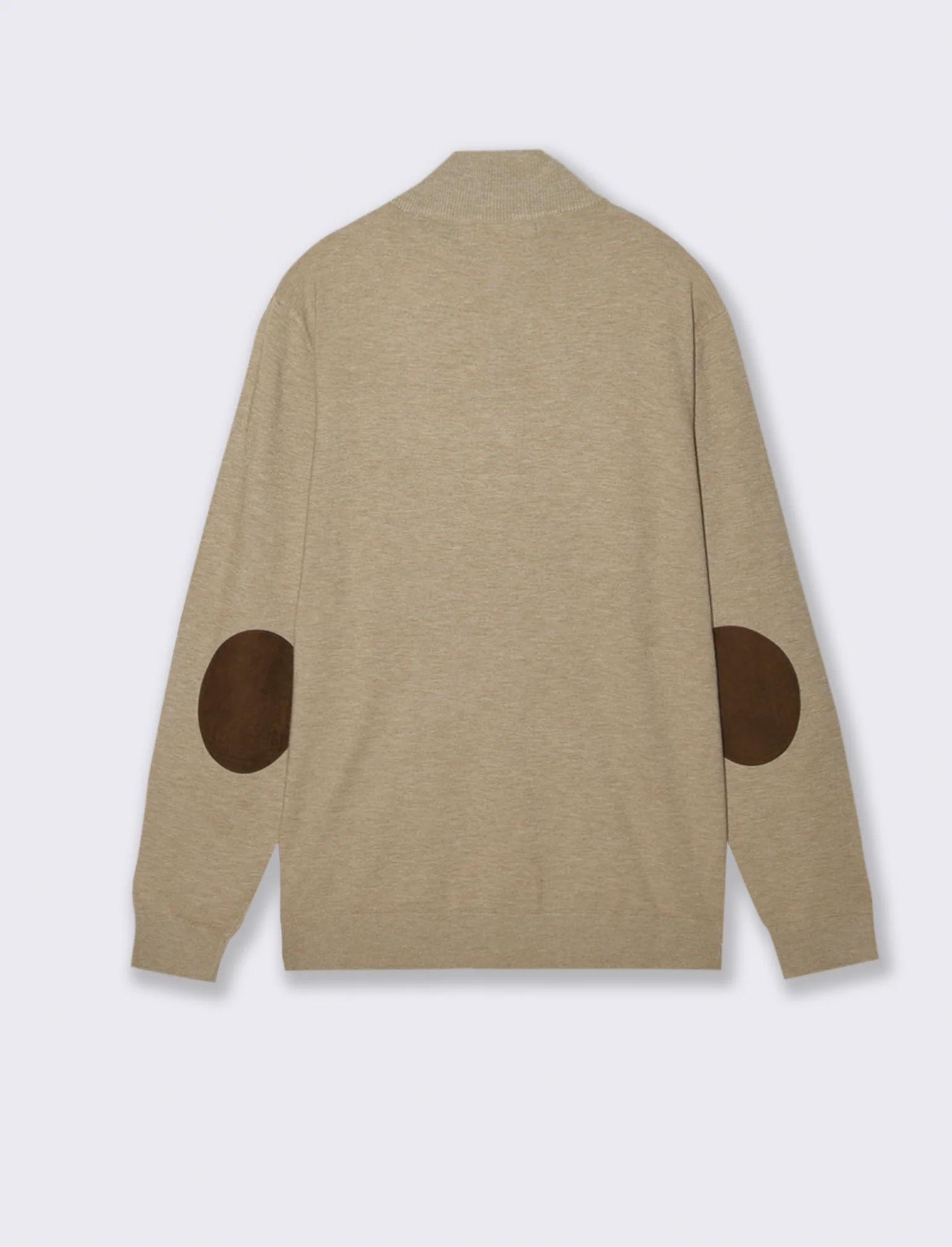 MAGLIA COLLO ALTO CON ZIP - Beige melange - Image 4