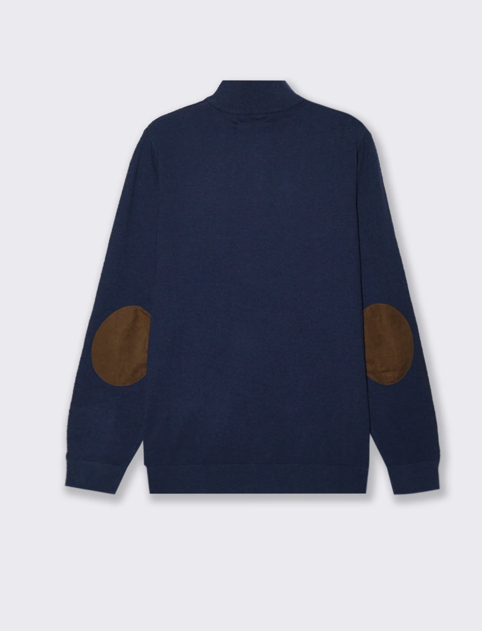 MAGLIA COLLO ALTO CON ZIP - Blu melange - Image 2