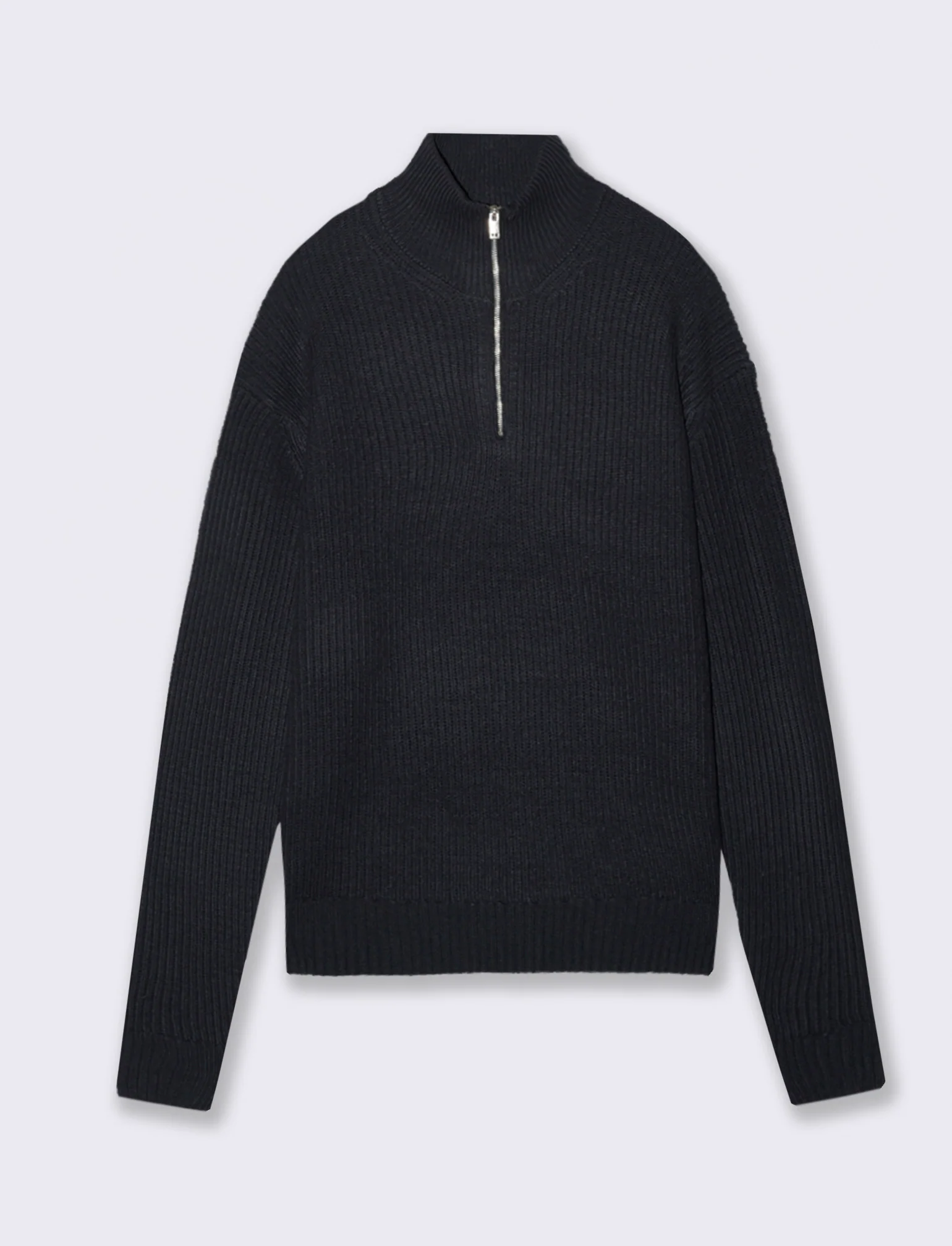 MAGLIA COLLO ALTO E CERNIERA - Blu