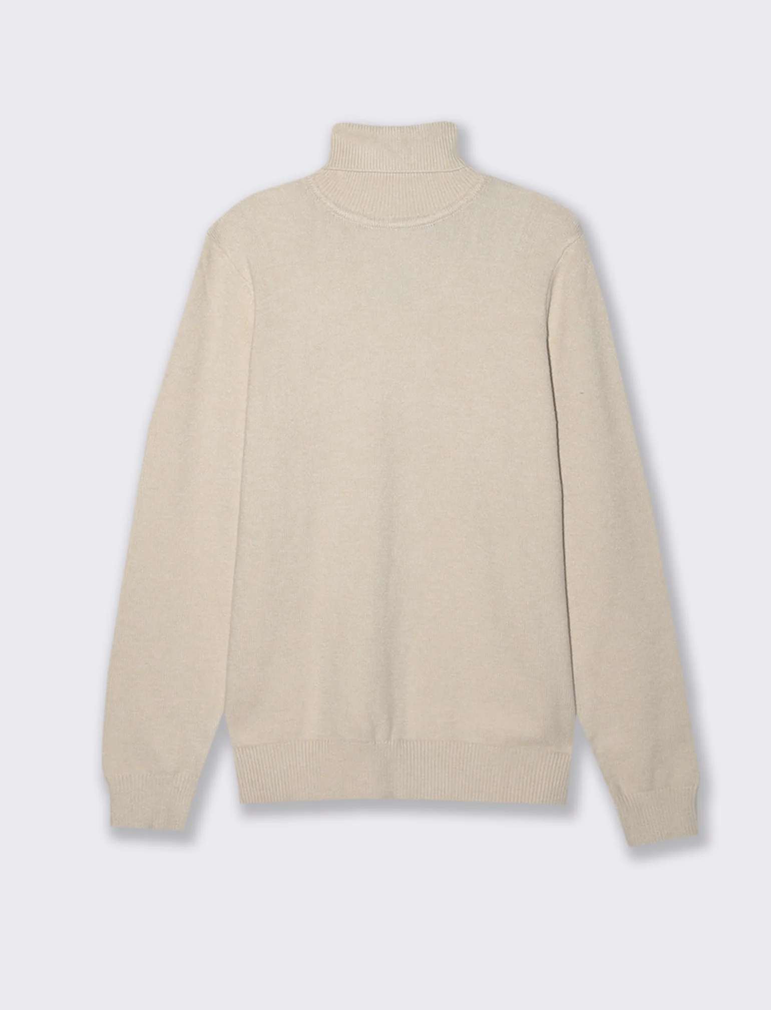MAGLIA COLLO ALTO FILATO PREMIUM - Bianco - Image 2