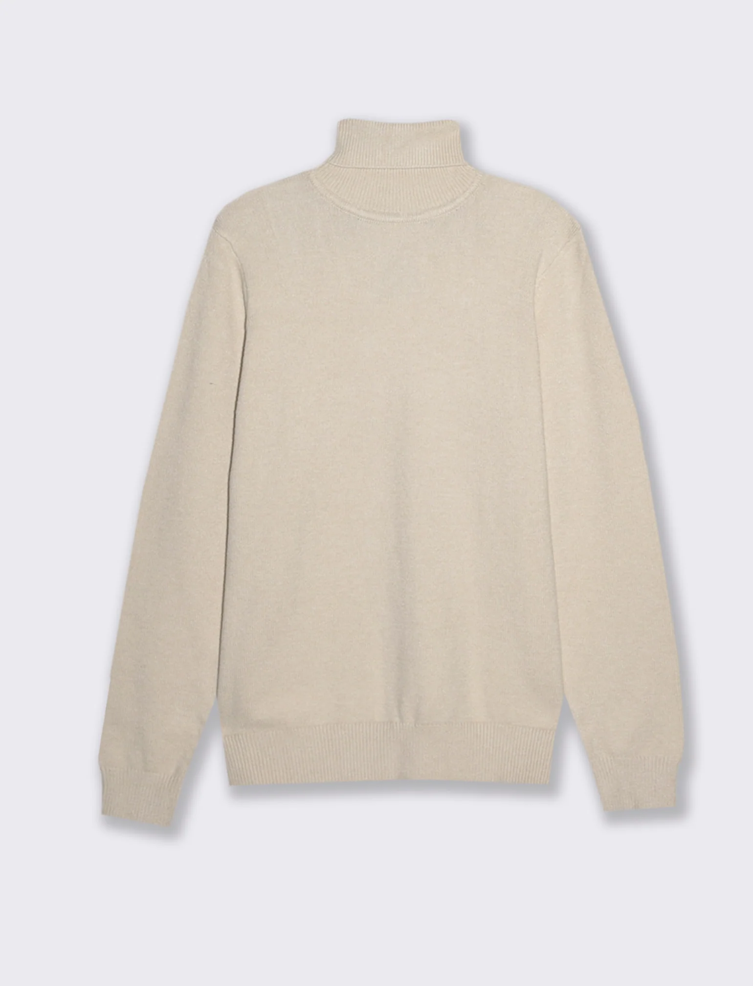 MAGLIA COLLO ALTO FILATO PREMIUM - Bianco - Image 3