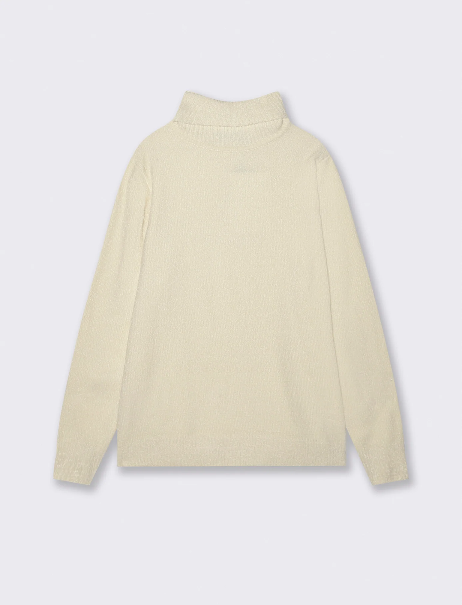 MAGLIA COLLO ALTO IN CINIGLIA - Beige ecru - Image 2