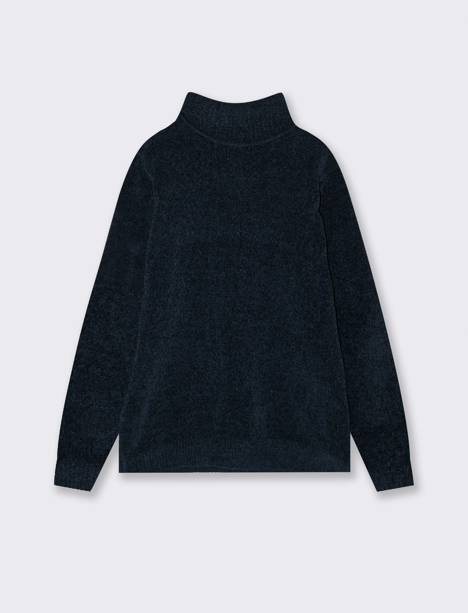 MAGLIA COLLO ALTO IN CINIGLIA - Blu - Image 2