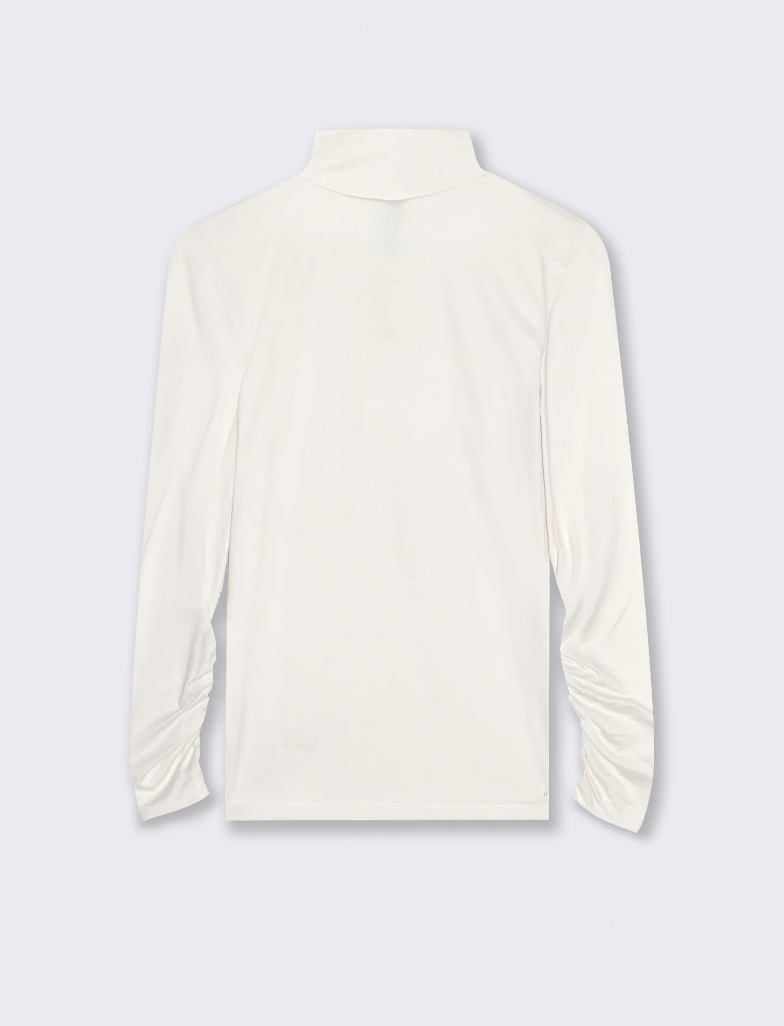 MAGLIA COLLO ALTO MANICA LUNGA  BASIC - Avorio - Image 2