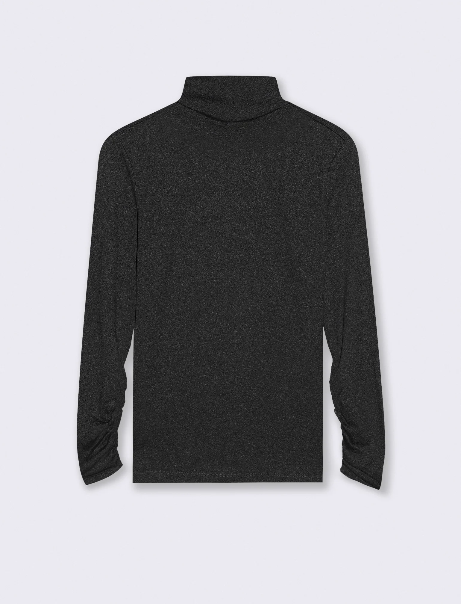 MAGLIA COLLO ALTO MANICA LUNGA  BASIC - Grigio mel. - Image 2