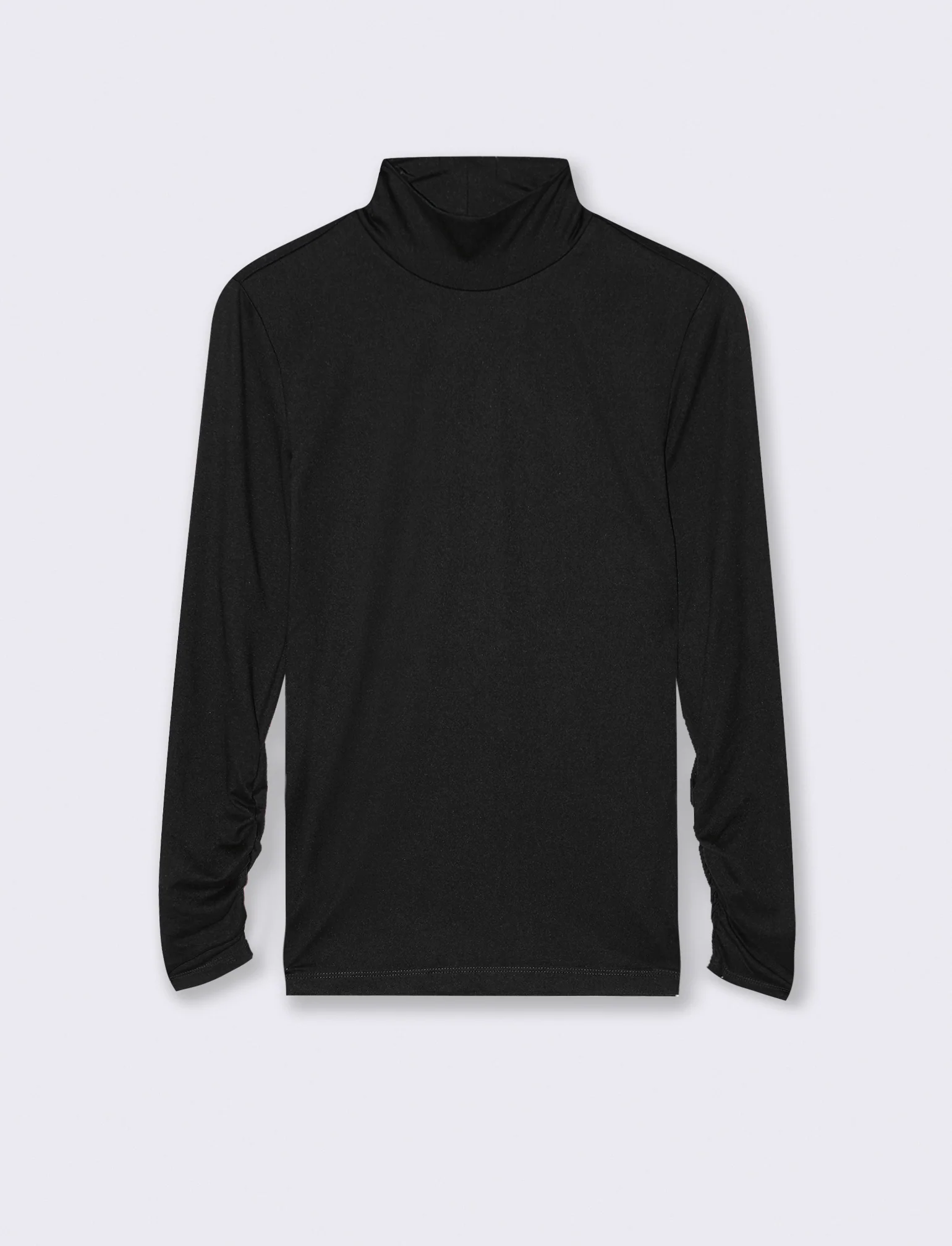 MAGLIA COLLO ALTO MANICA LUNGA  BASIC - Nero