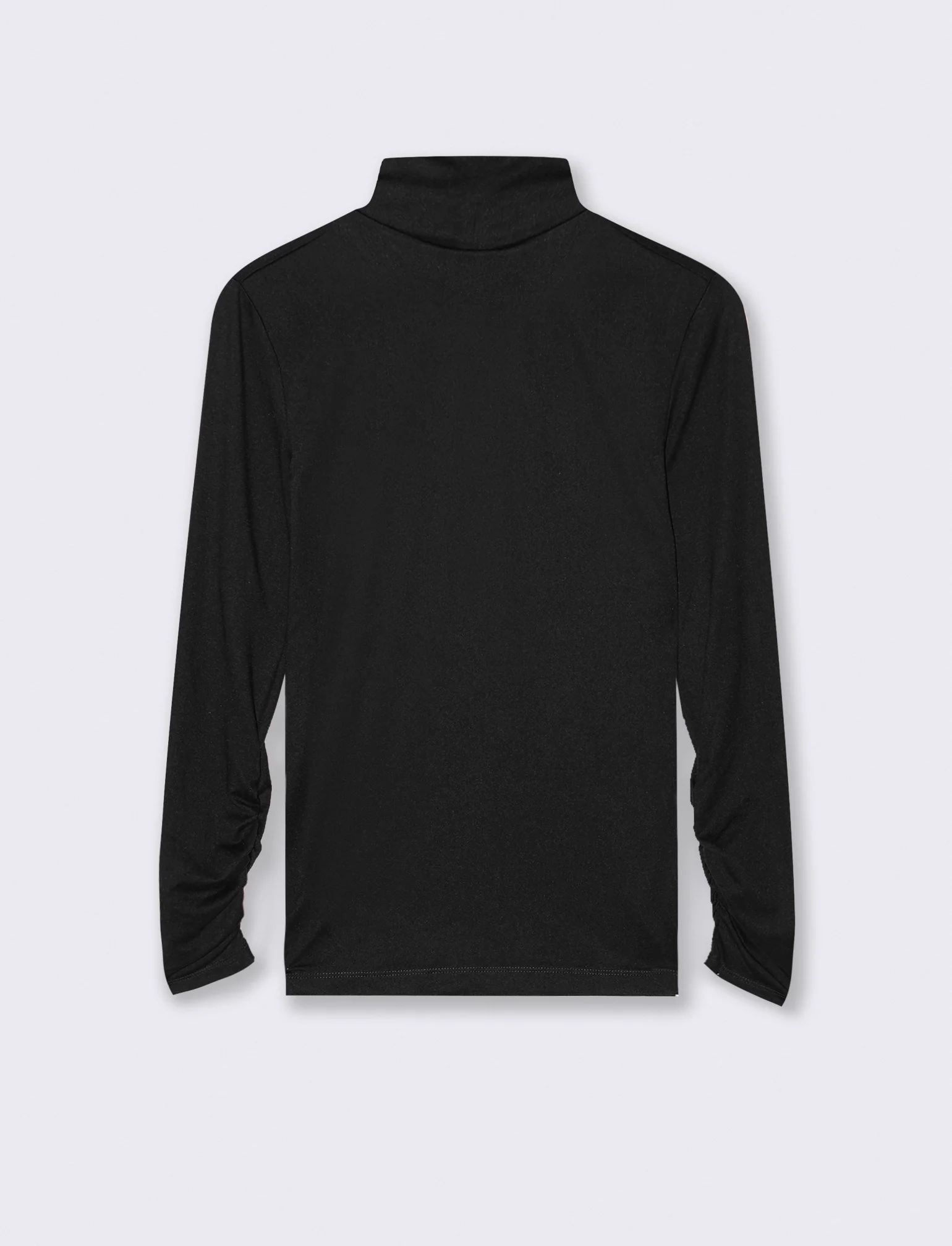 MAGLIA COLLO ALTO MANICA LUNGA  BASIC - Nero - Image 2