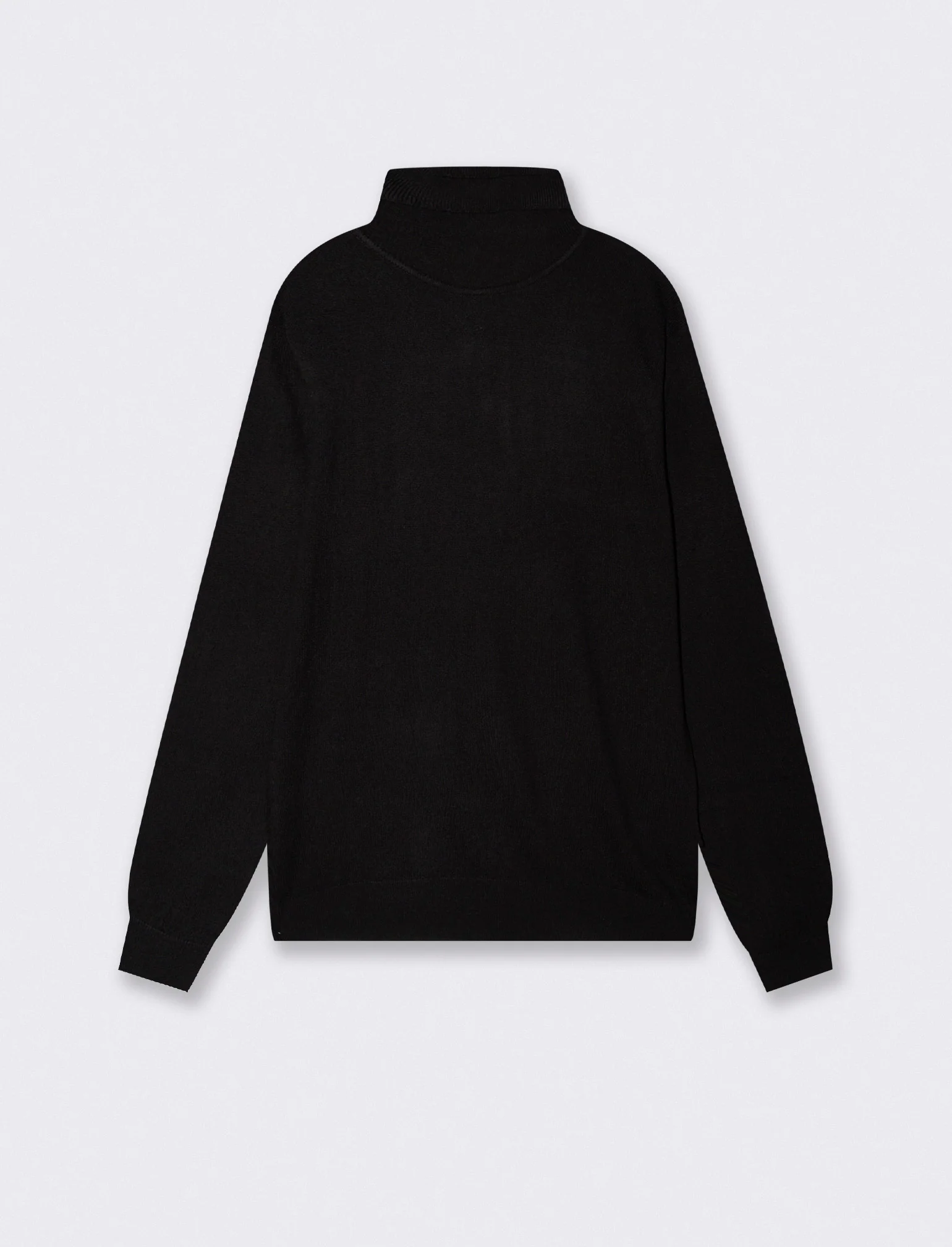 Maglia Collo Alto Regular Fit Basic - Nero