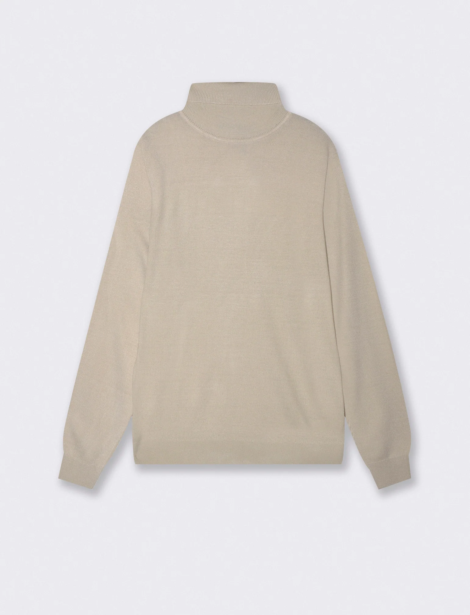 Maglia Collo Alto Regular Fit Basic - Sabbia