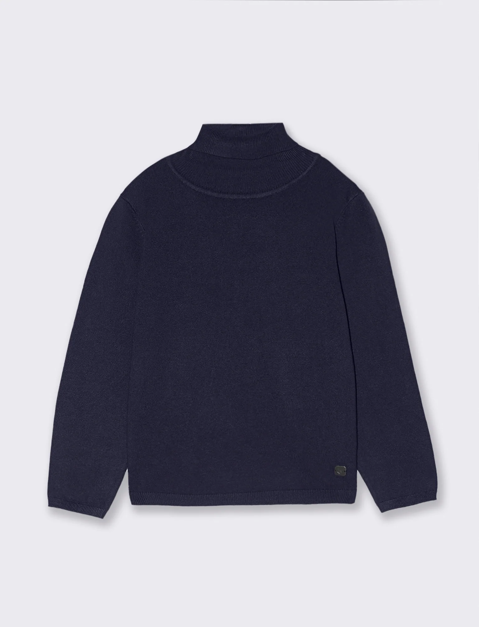MAGLIA COLLO ALTO viscosa nylon - Blu