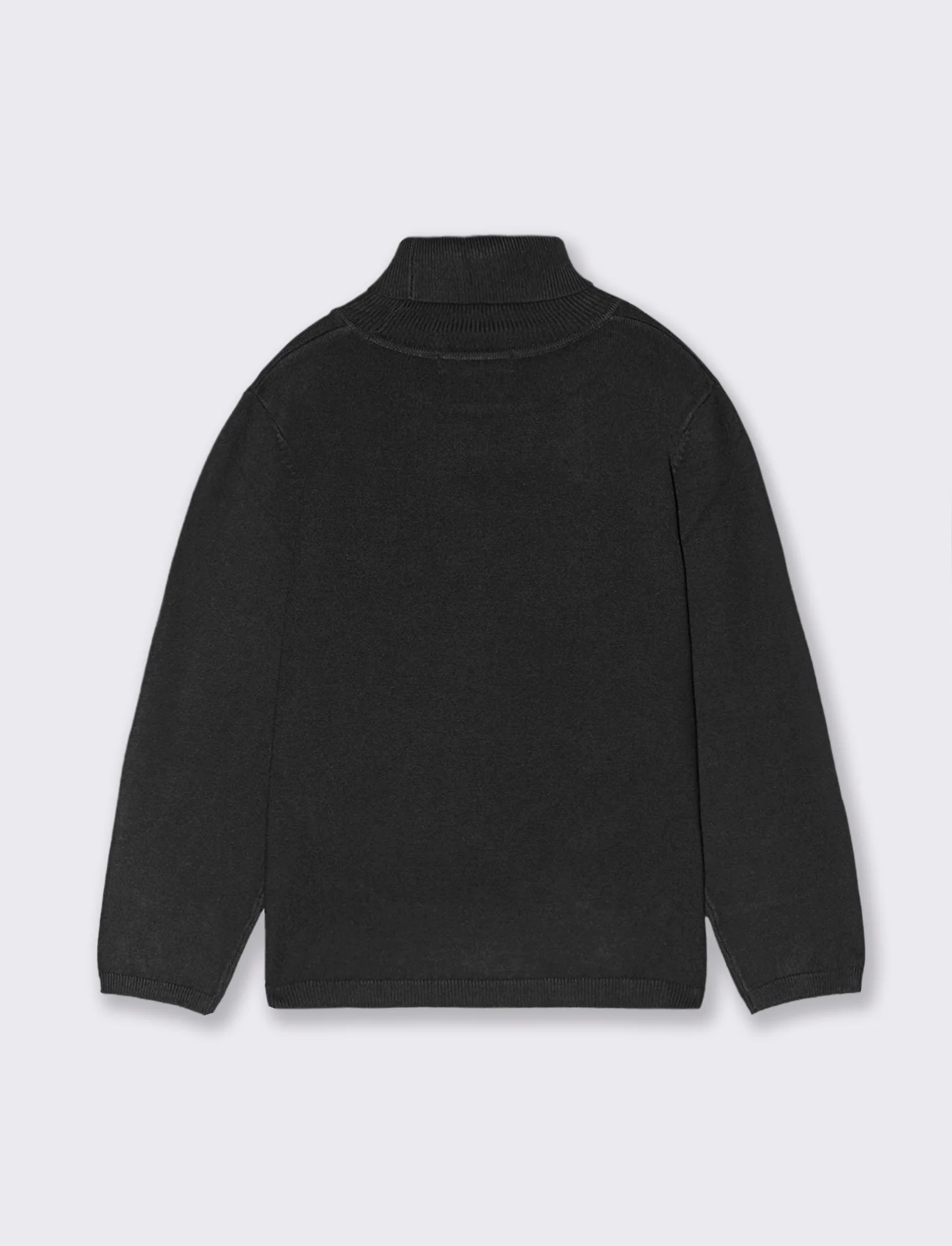 MAGLIA COLLO ALTO viscosa nylon - Nero - Image 2