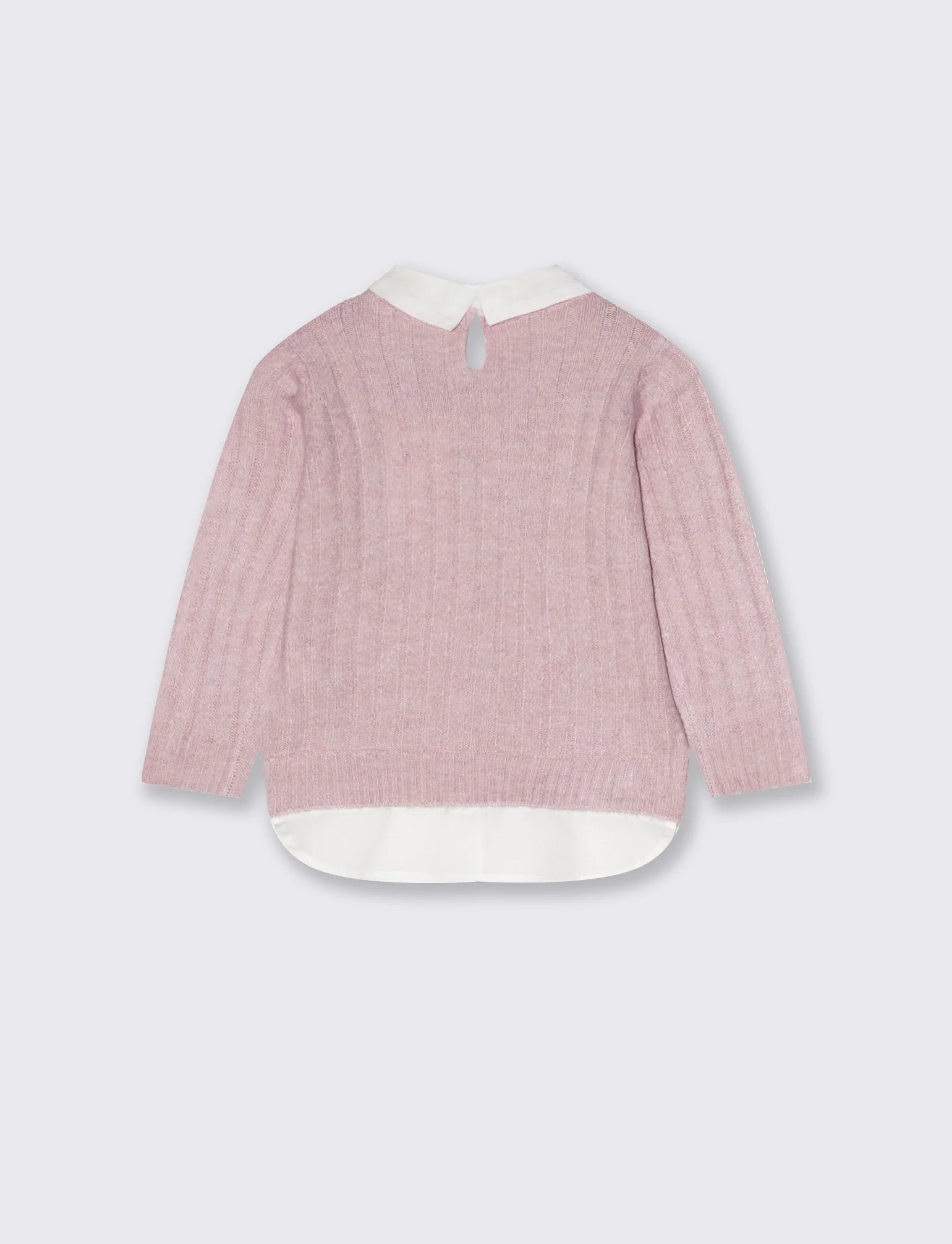 Maglia con finta camicia - Rosa polvere - Image 2